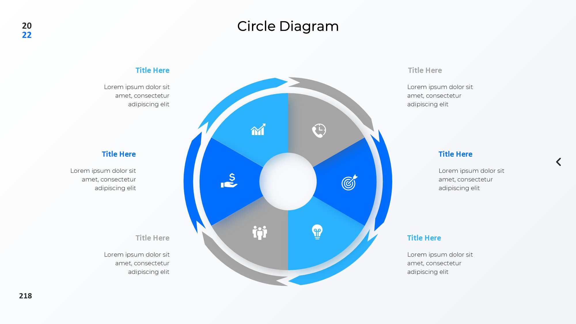 圆形循环图形信息图示PPT模板