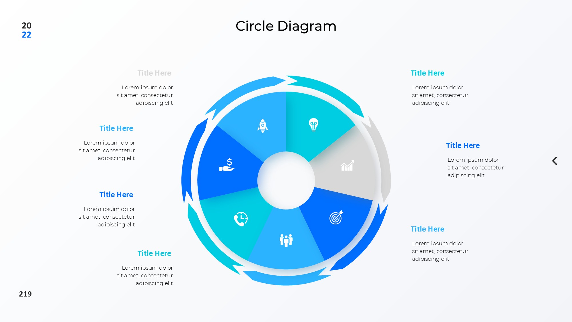 圆形循环图形信息图示PPT模板