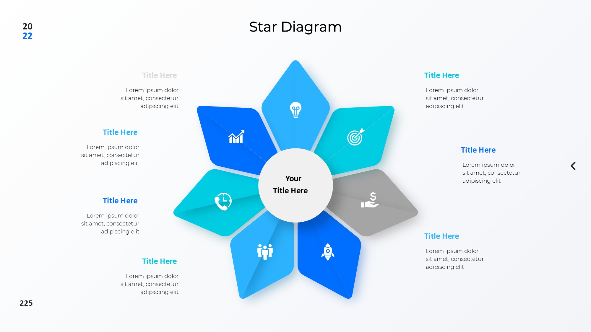 圆形循环图形信息图示PPT模板