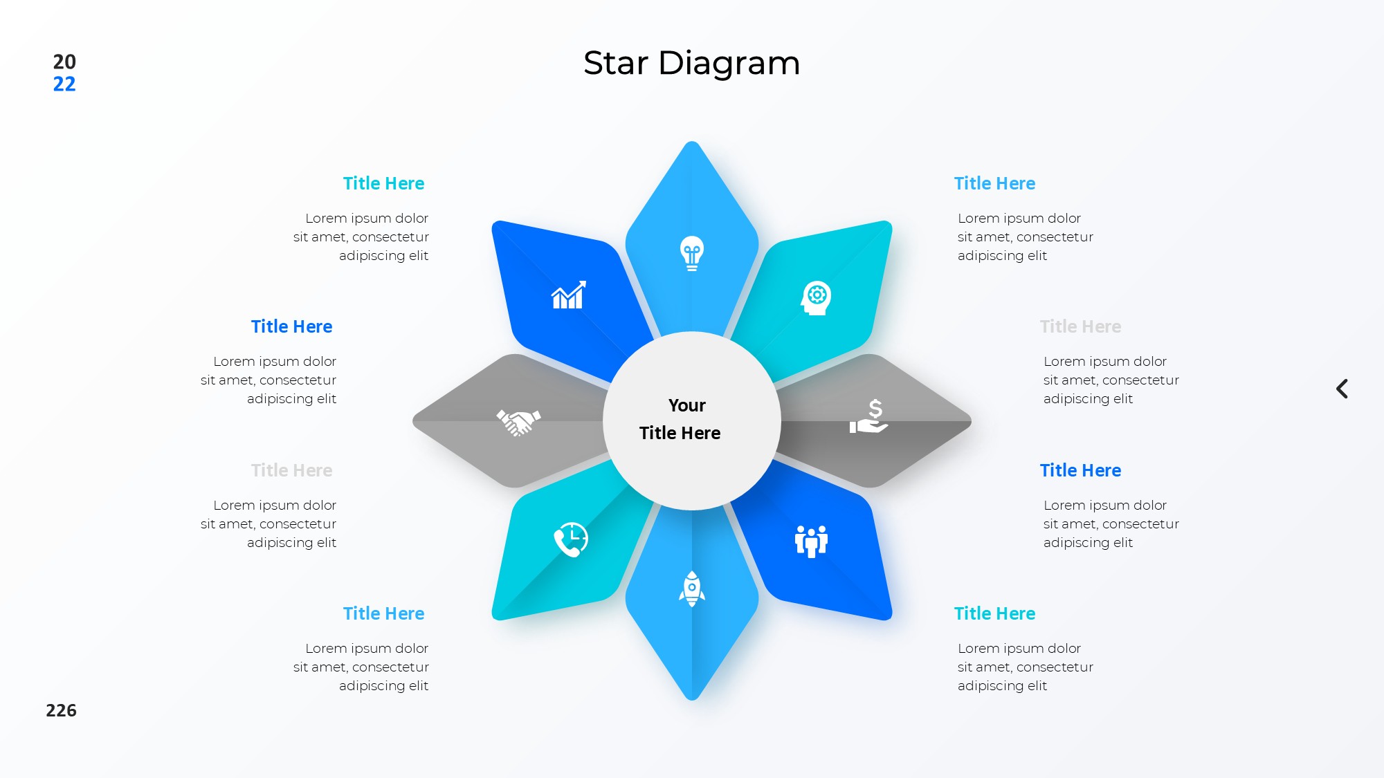圆形循环图形信息图示PPT模板