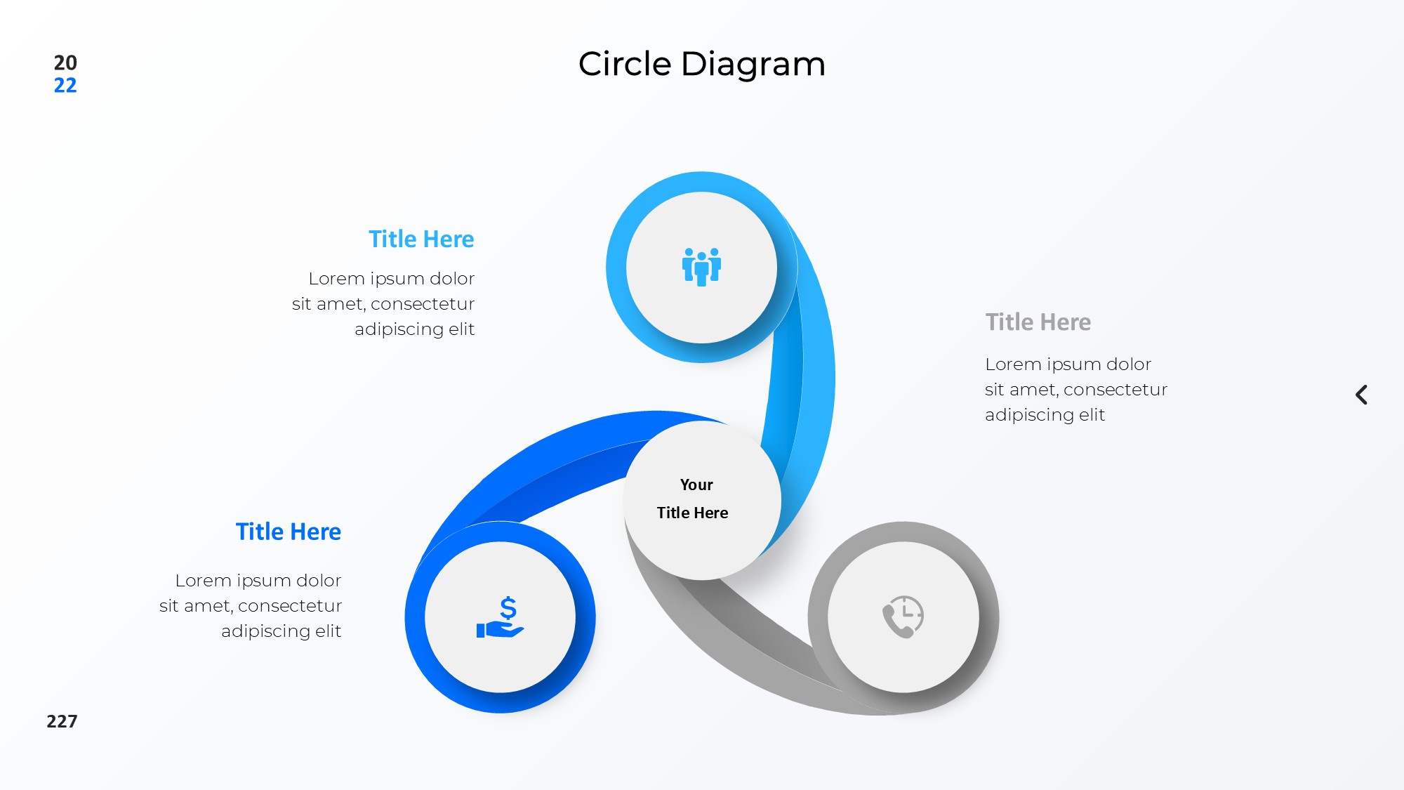 圆形循环图形信息图示PPT模板