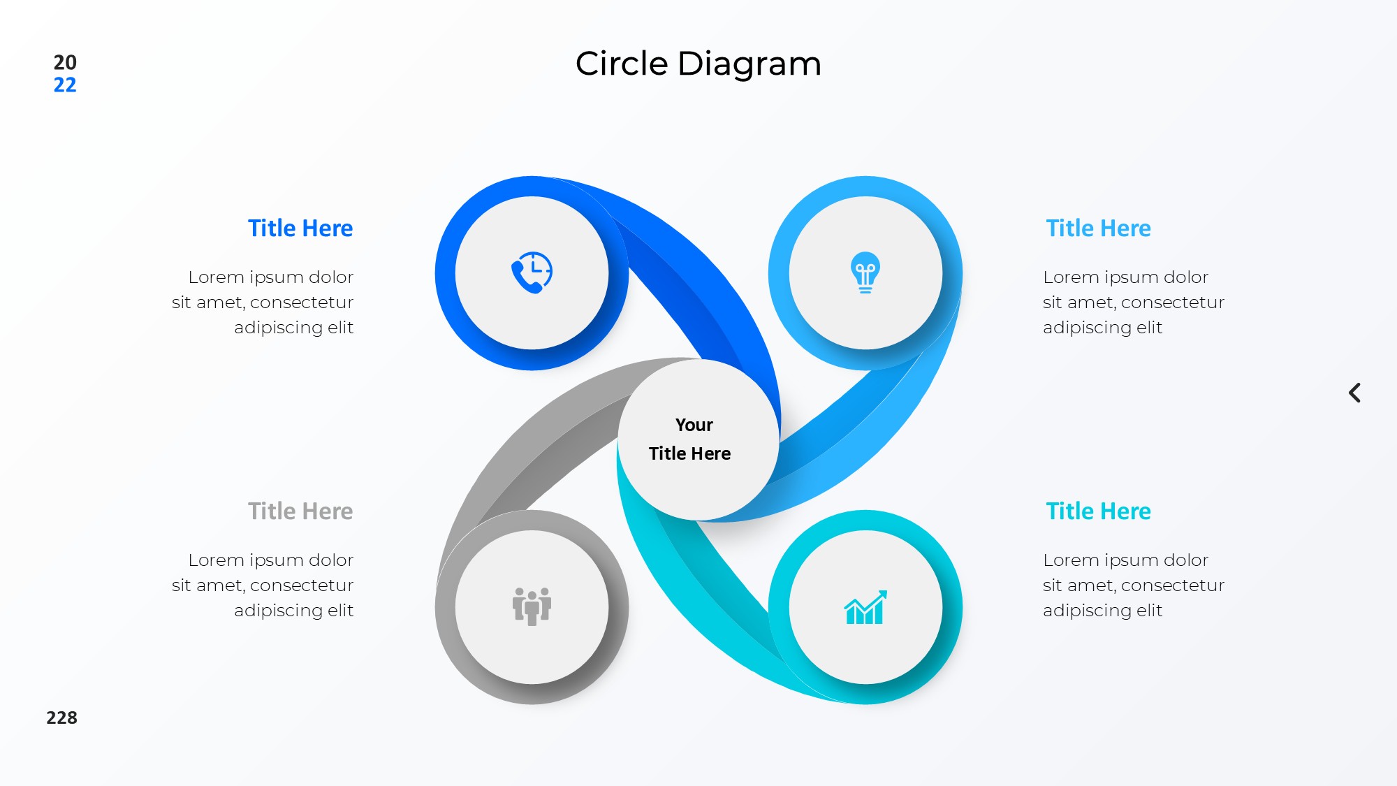 圆形循环图形信息图示PPT模板
