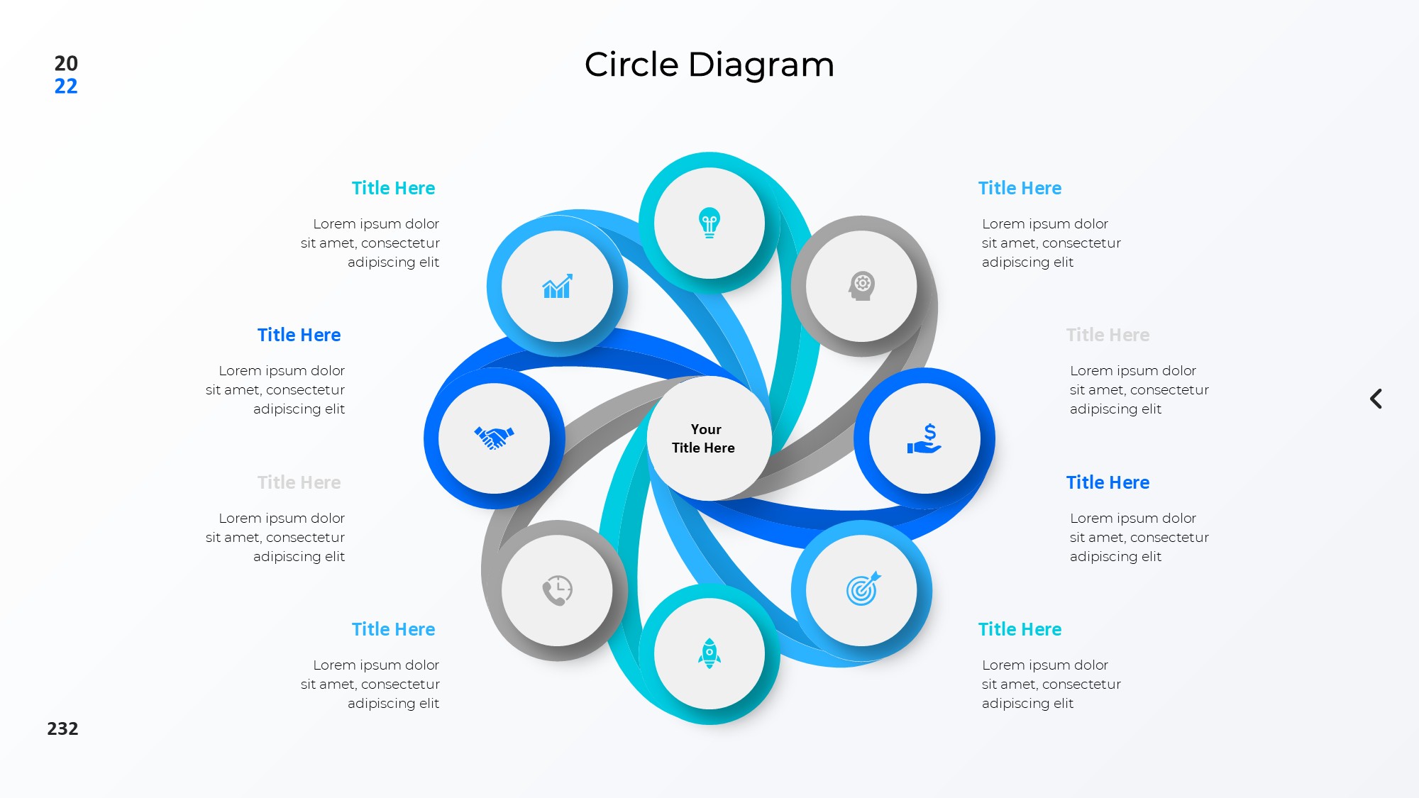 圆形循环图形信息图示PPT模板