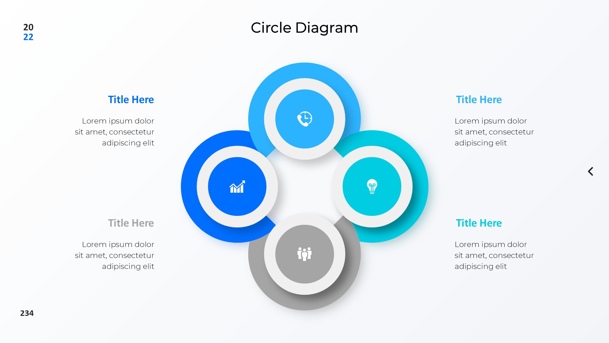 圆形循环图形信息图示PPT模板