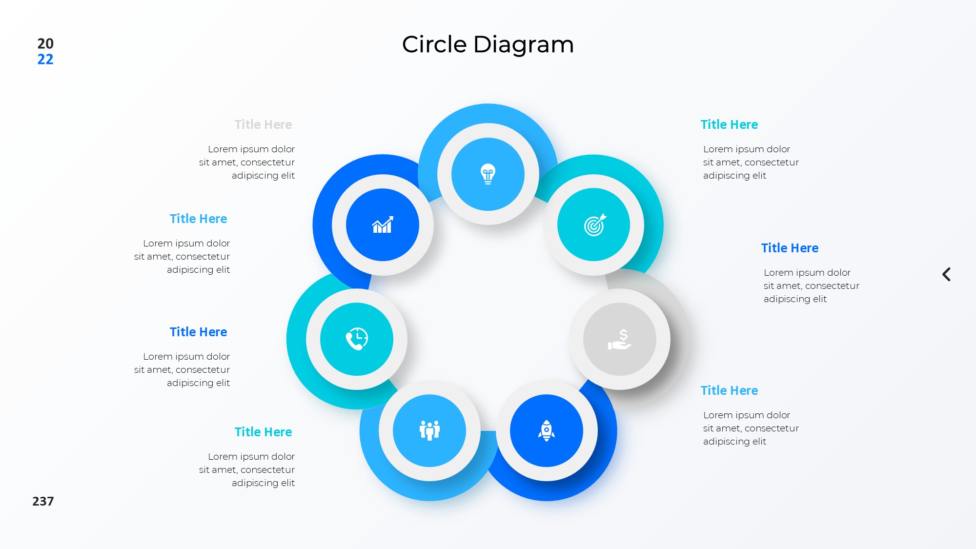 圆形循环图形信息图示PPT模板