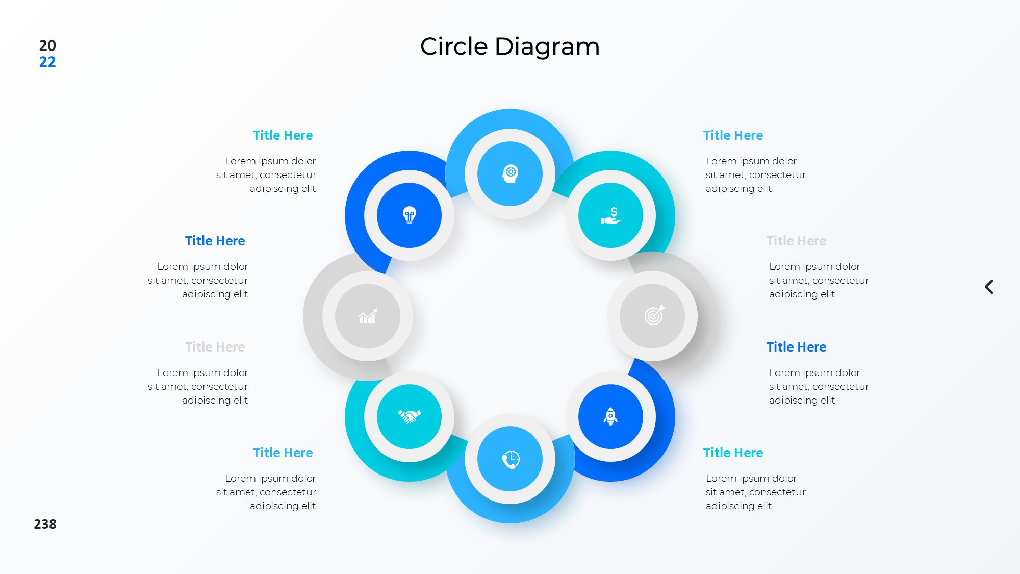 圆形循环图形信息图示PPT模板