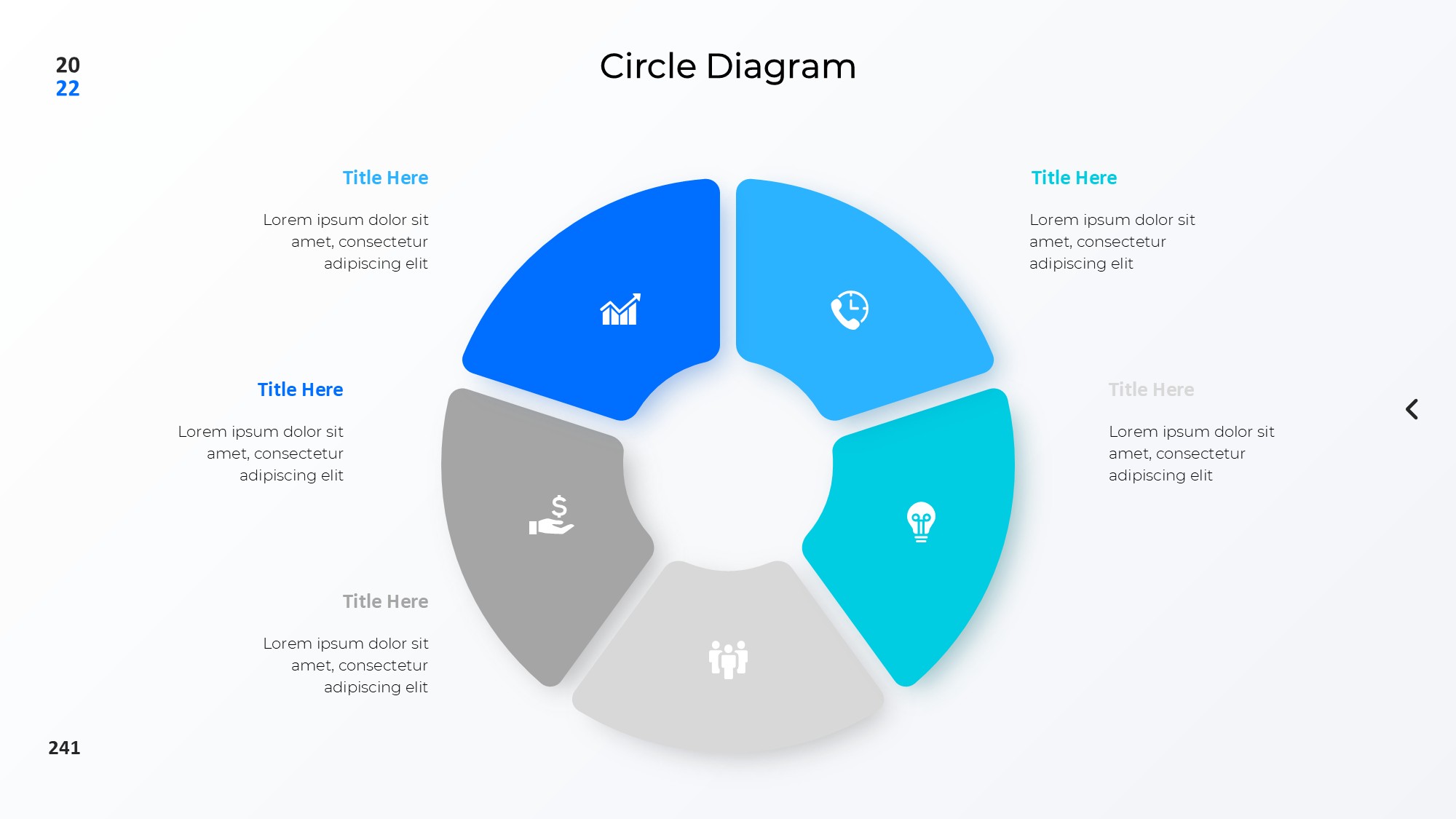 圆形循环图形信息图示PPT模板