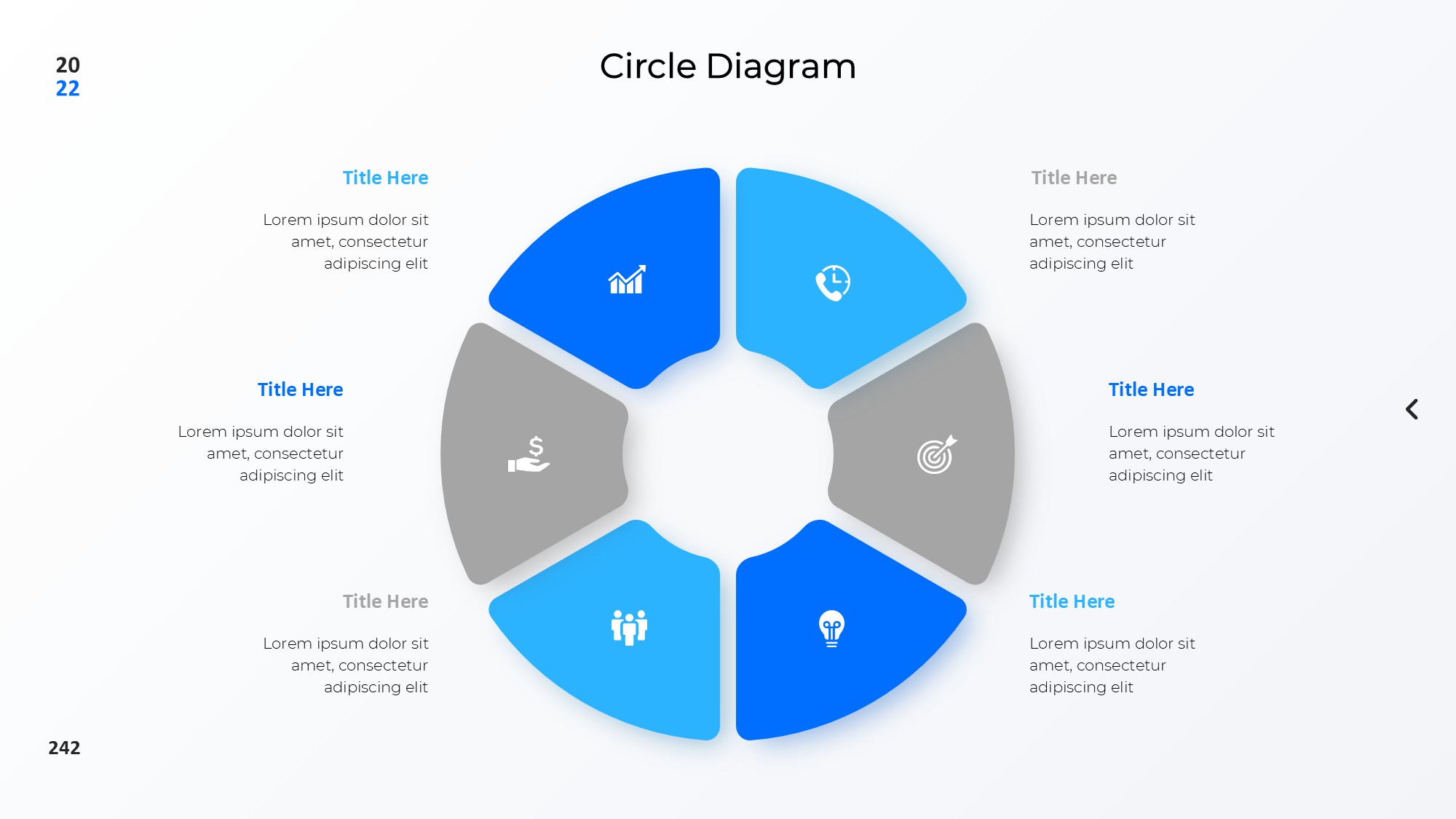 圆形循环图形信息图示PPT模板