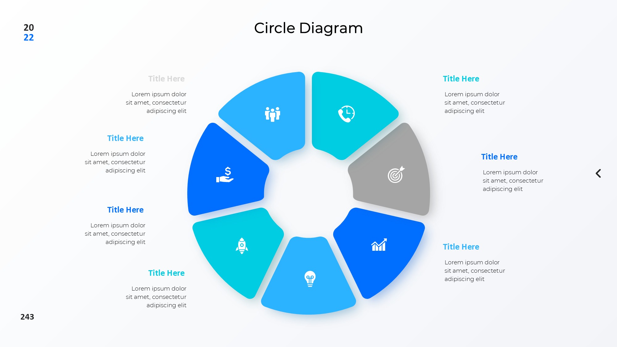 圆形循环图形信息图示PPT模板