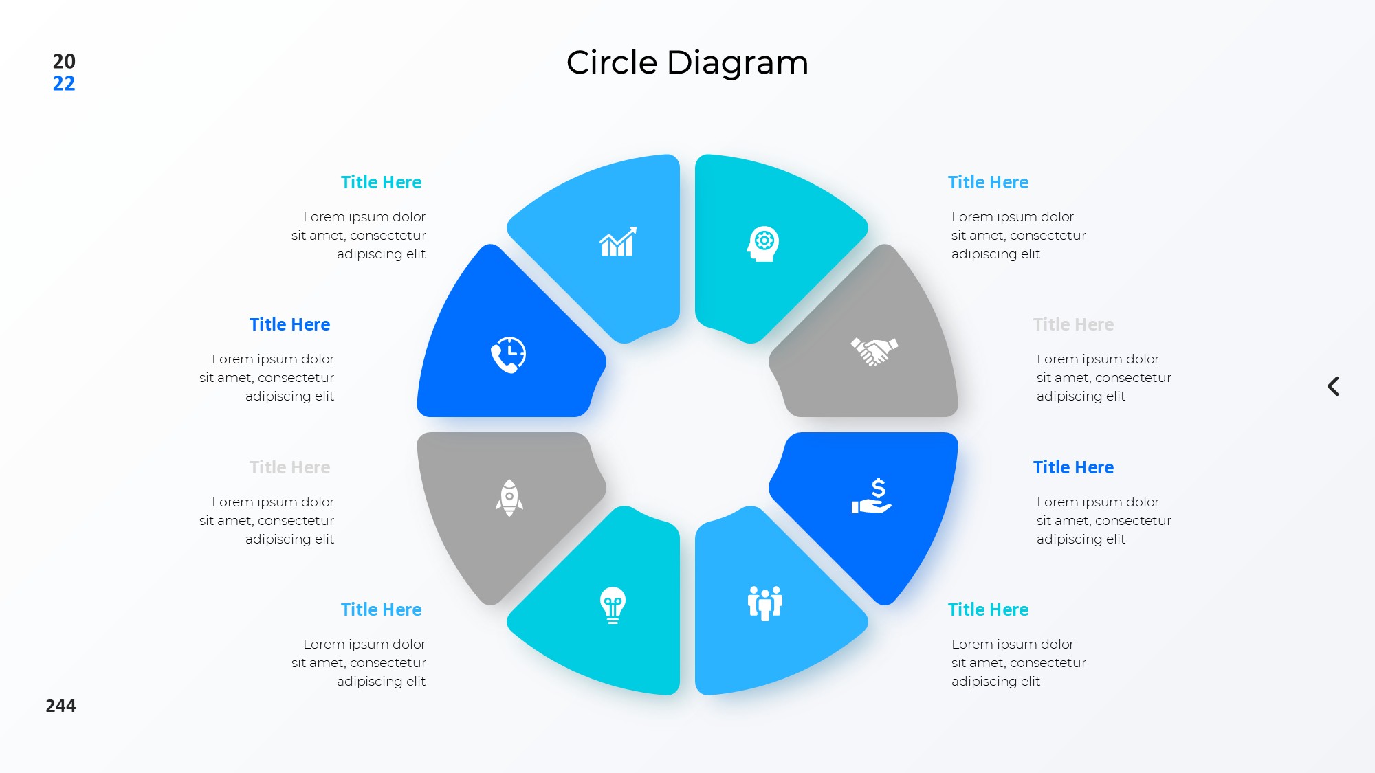 圆形循环图形信息图示PPT模板