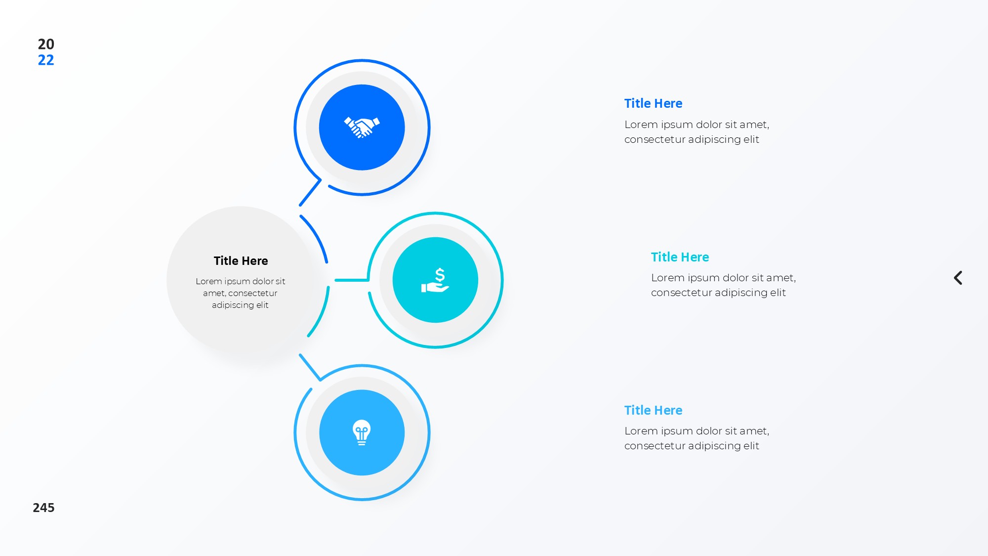 圆形循环图形信息图示PPT模板