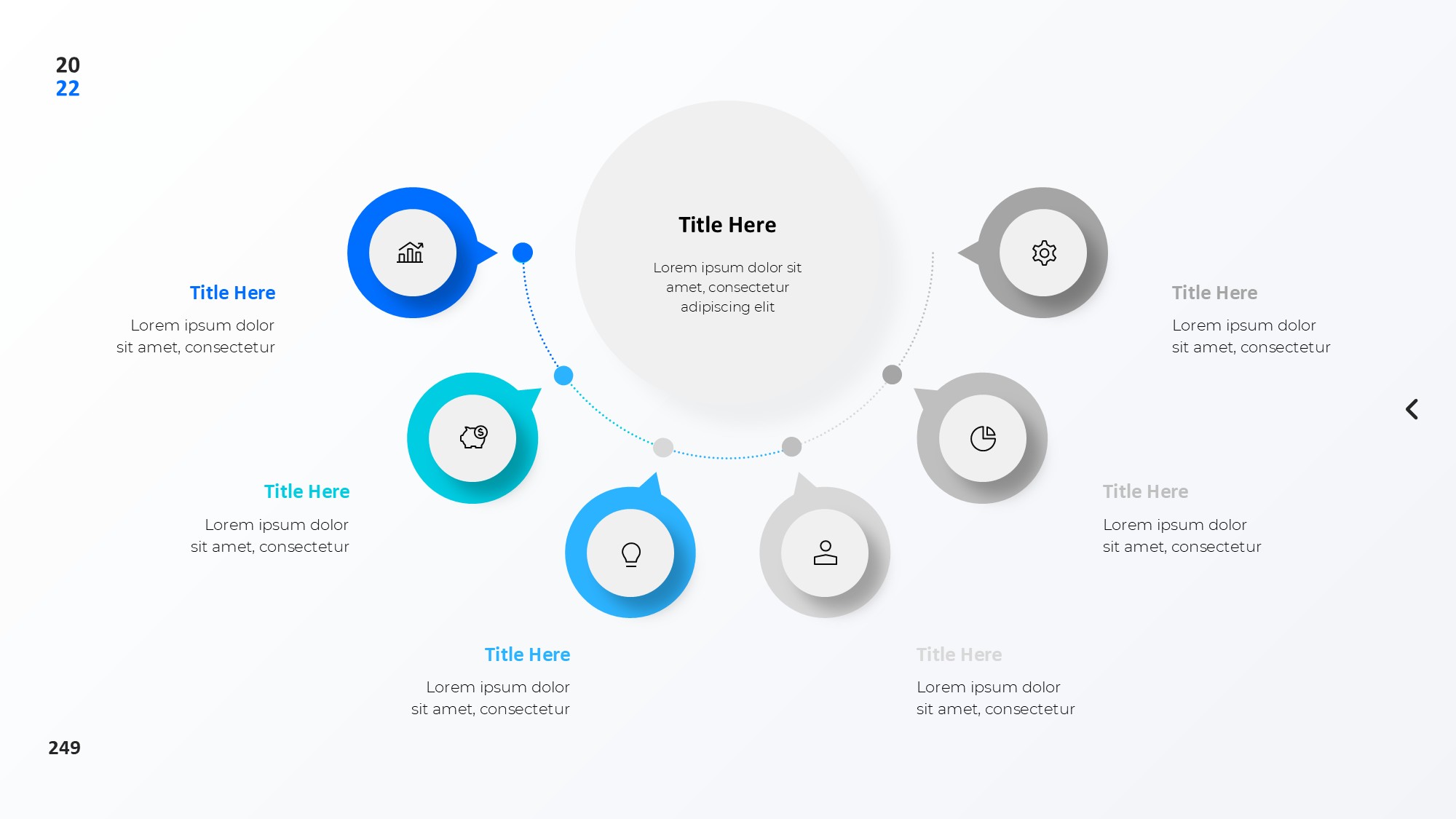圆形循环图形信息图示PPT模板