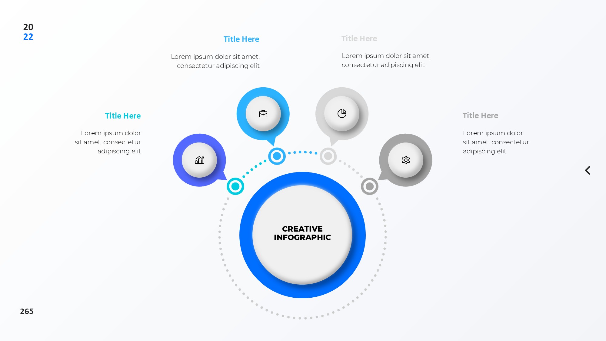 圆形循环图形信息图示PPT模板