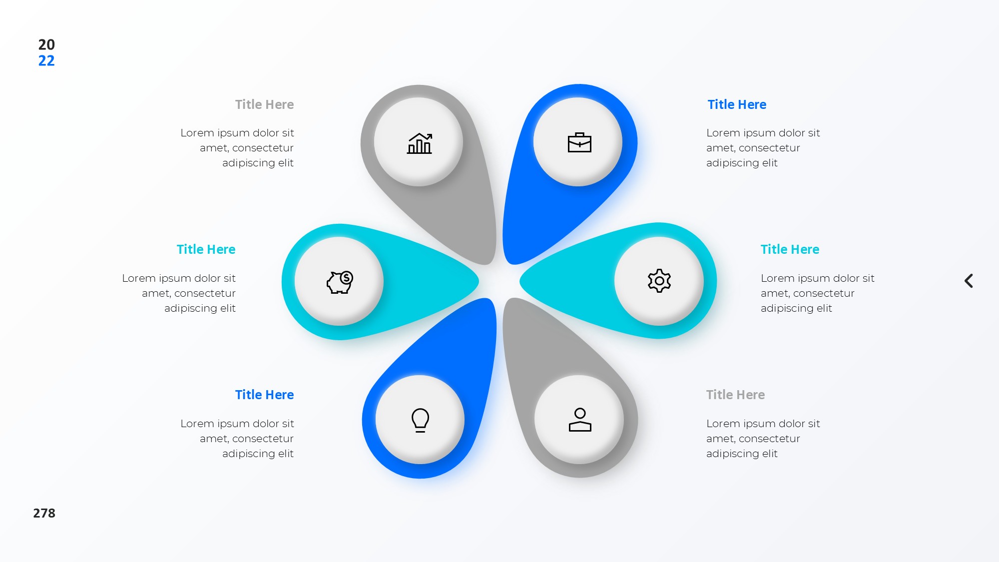 圆形循环图形信息图示PPT模板