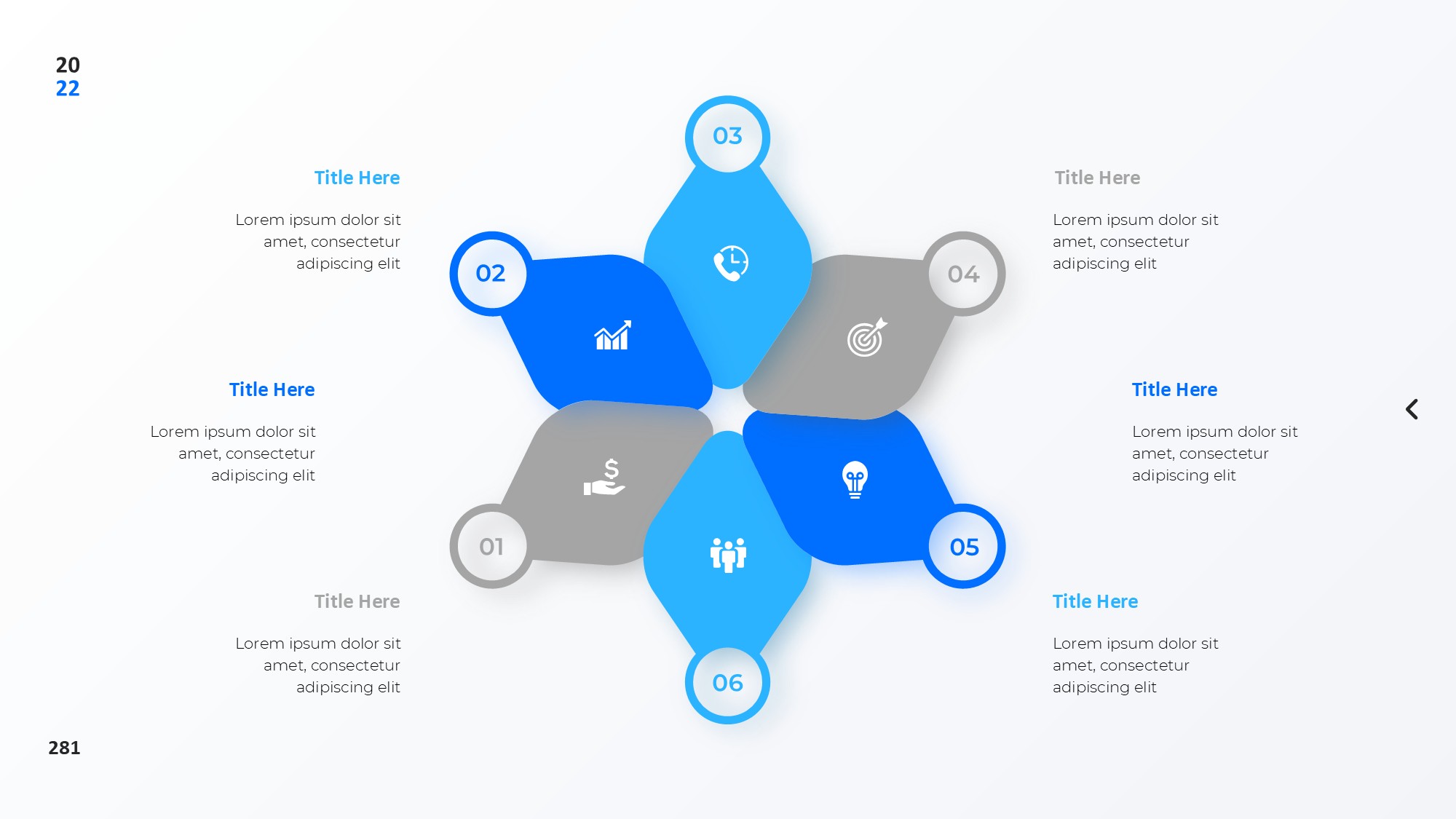 圆形循环图形信息图示PPT模板