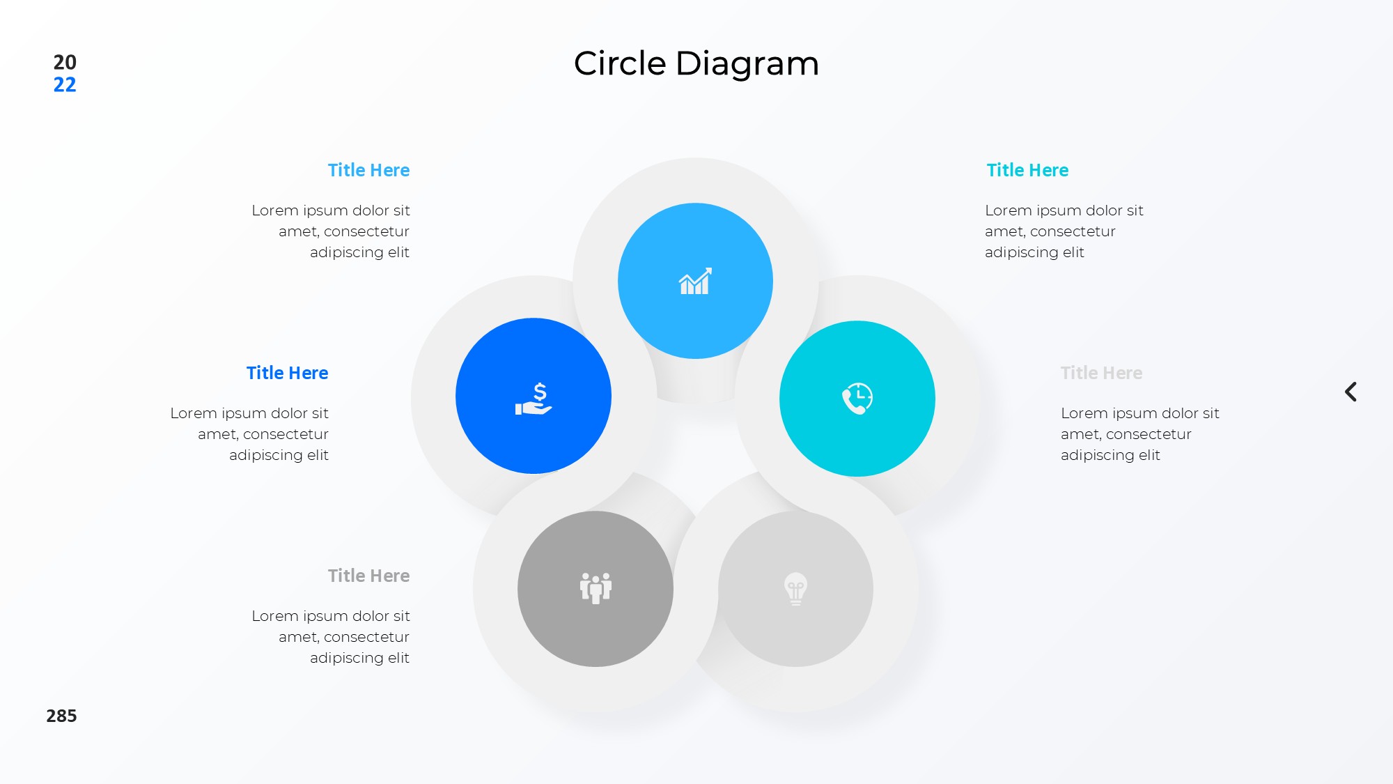 圆形循环图形信息图示PPT模板