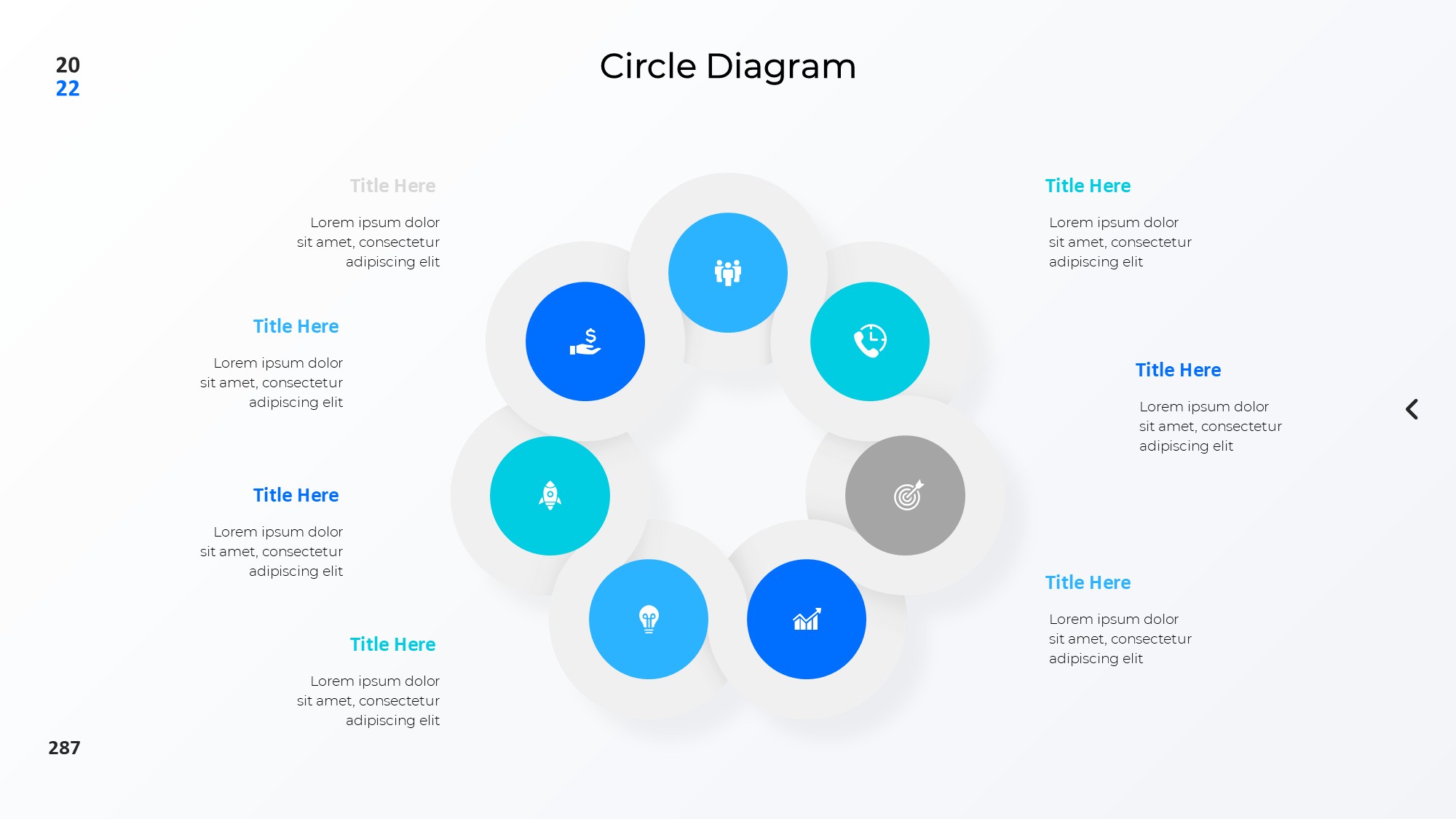 圆形循环图形信息图示PPT模板