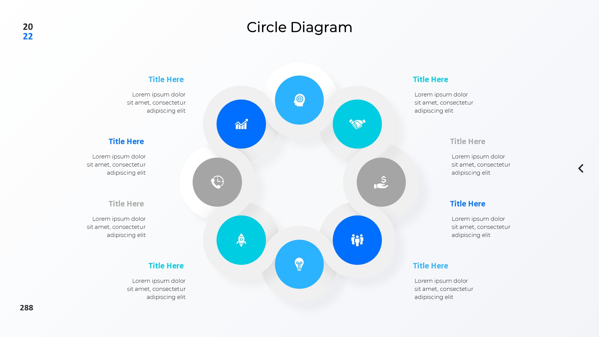 圆形循环图形信息图示PPT模板