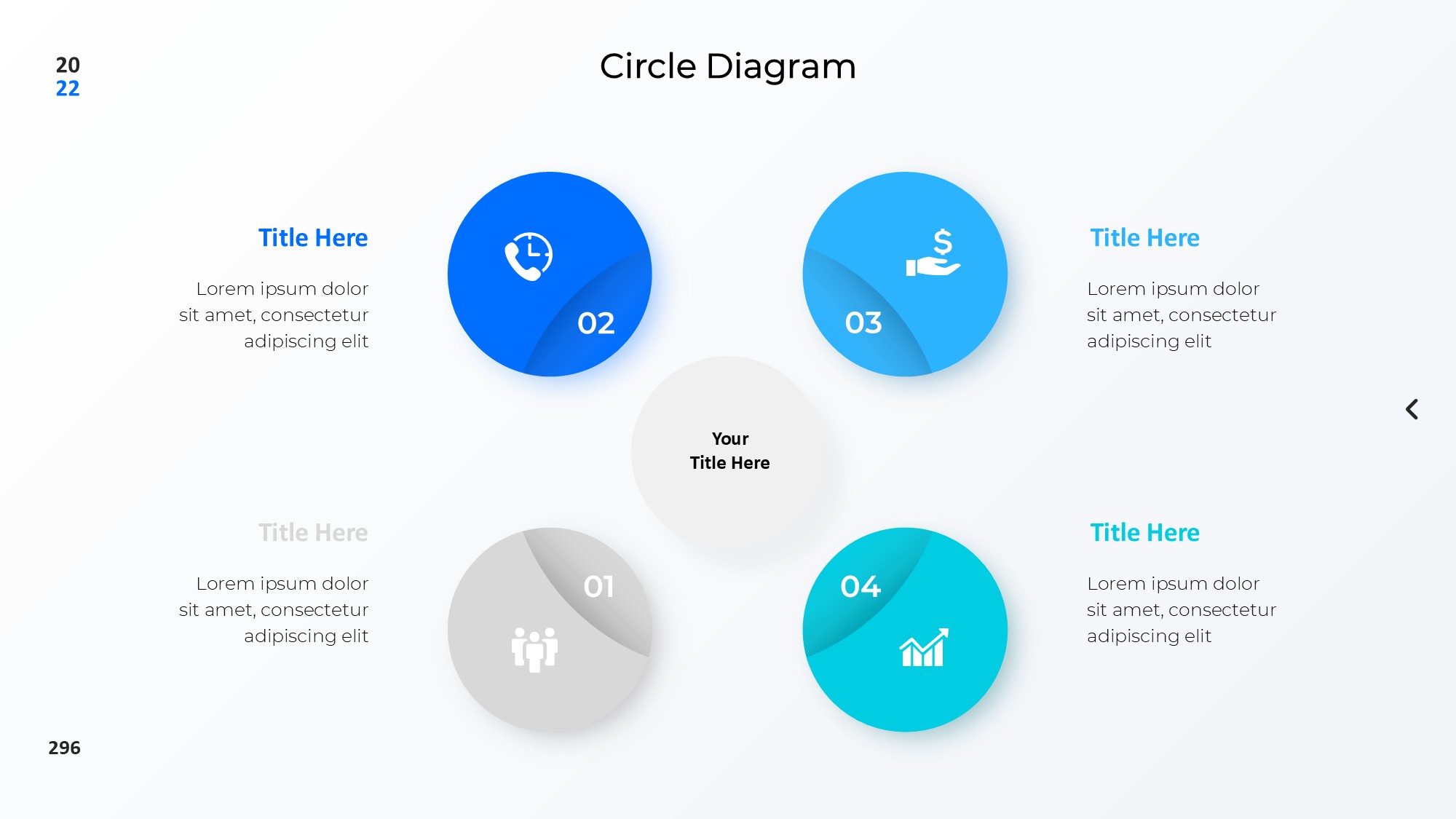 圆形循环图形信息图示PPT模板