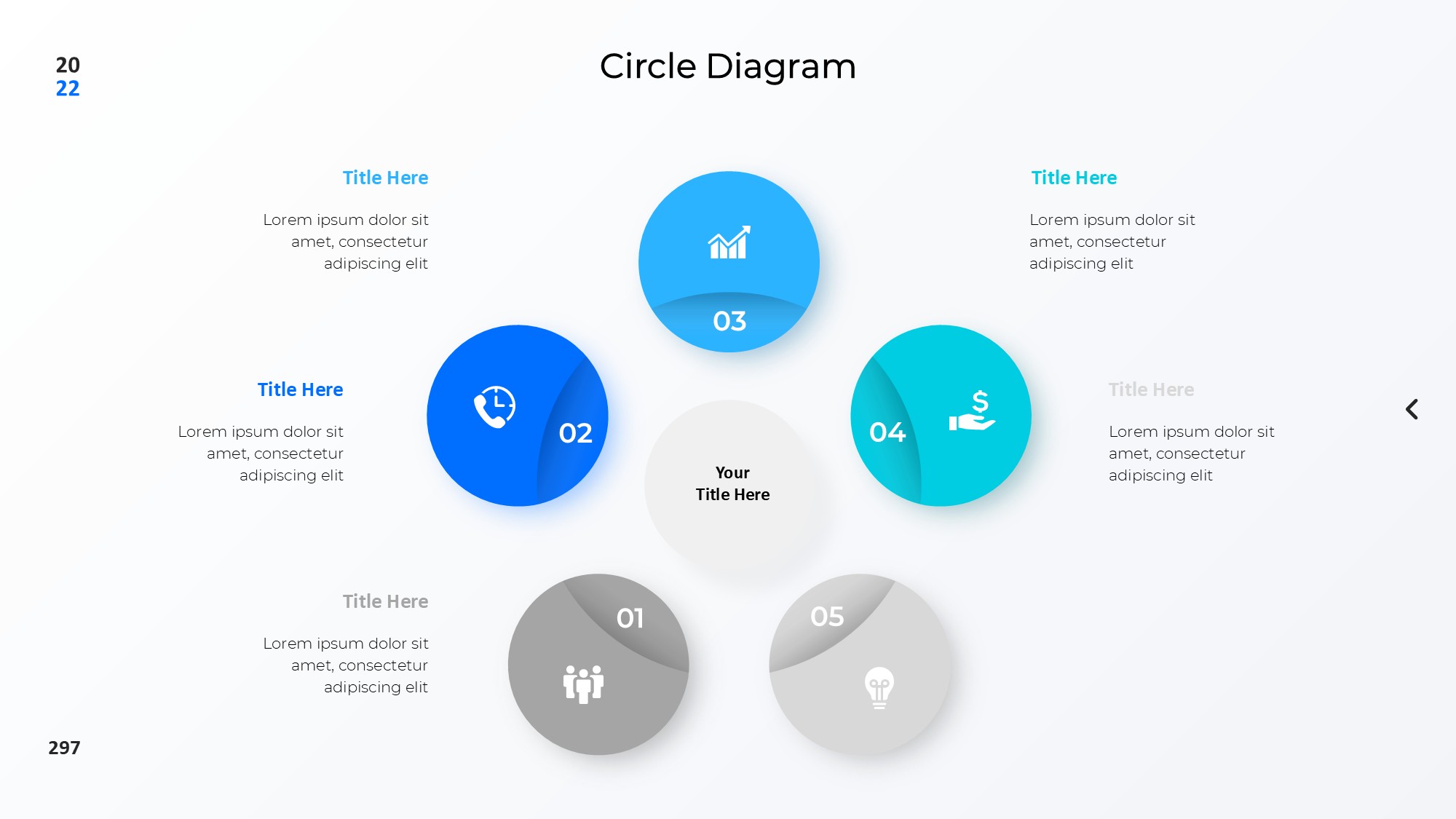 圆形循环图形信息图示PPT模板