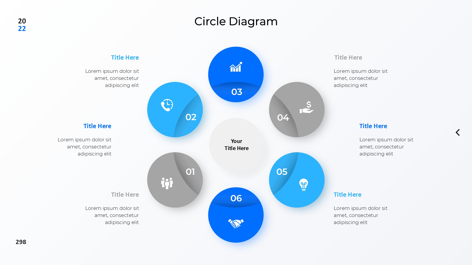 圆形循环图形信息图示PPT模板