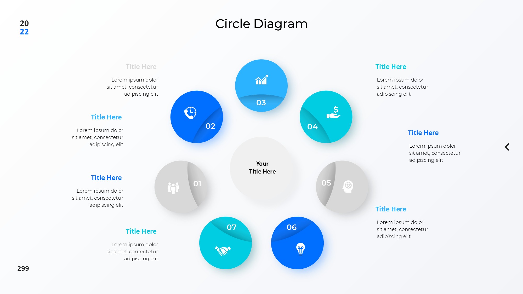 圆形循环图形信息图示PPT模板