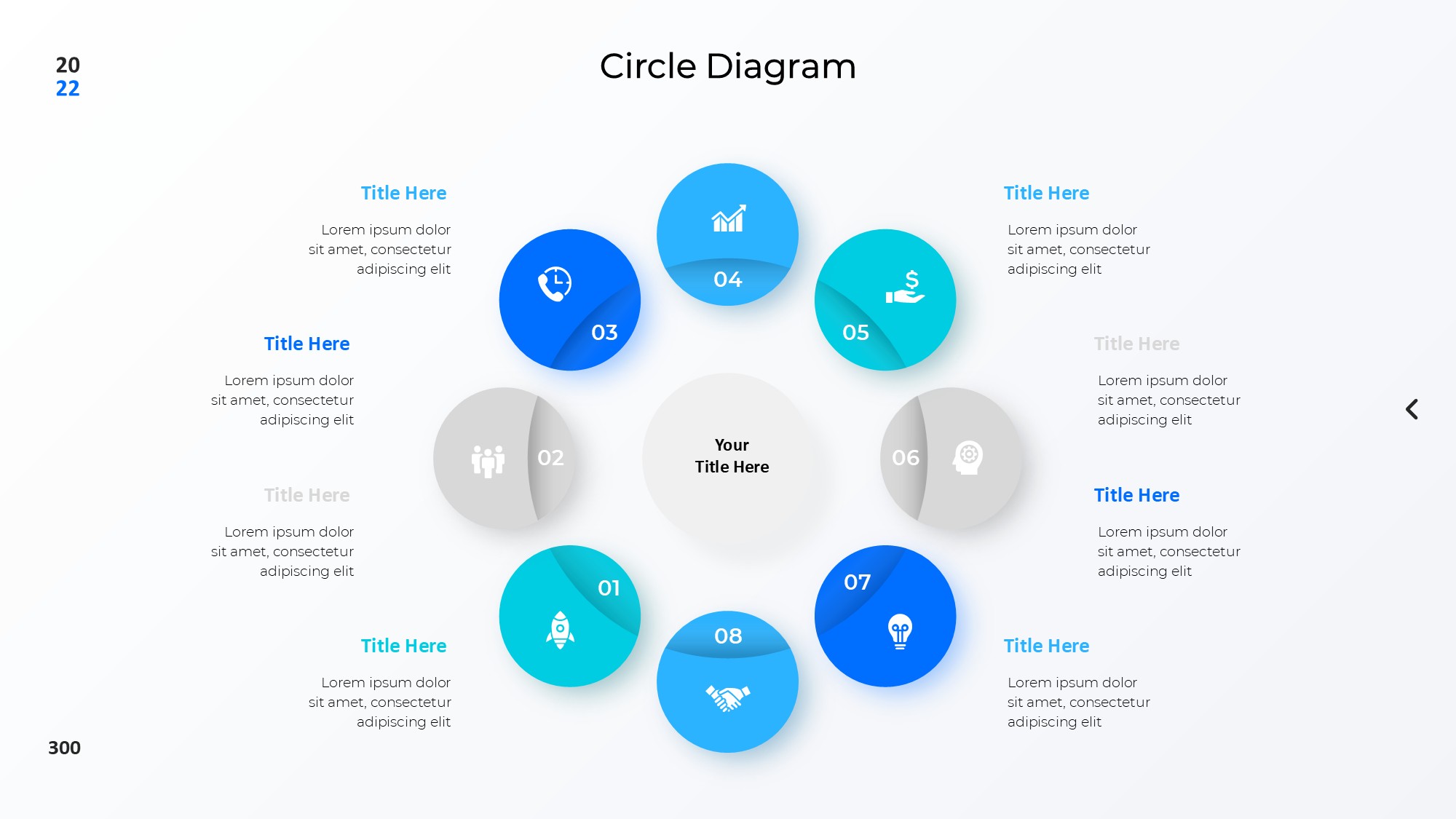圆形循环图形信息图示PPT模板