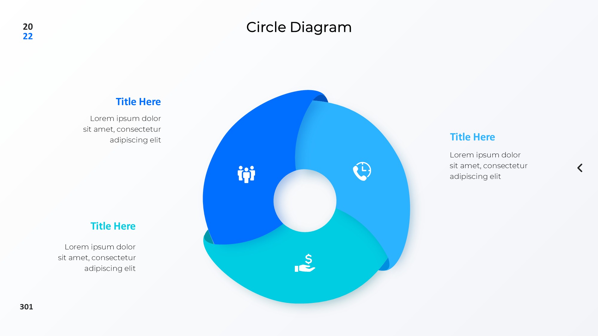 圆形循环图形信息图示PPT模板