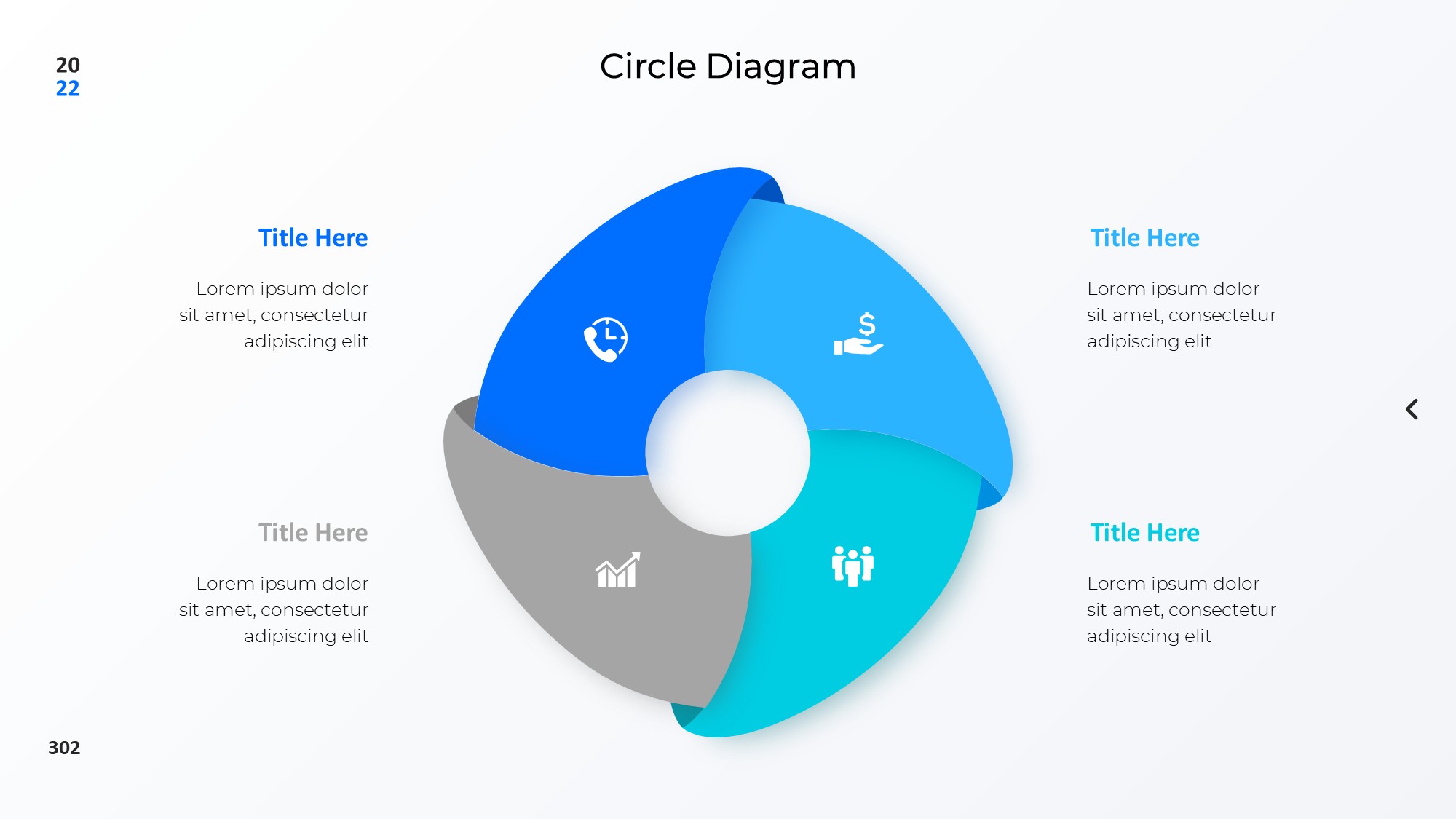 圆形循环图形信息图示PPT模板