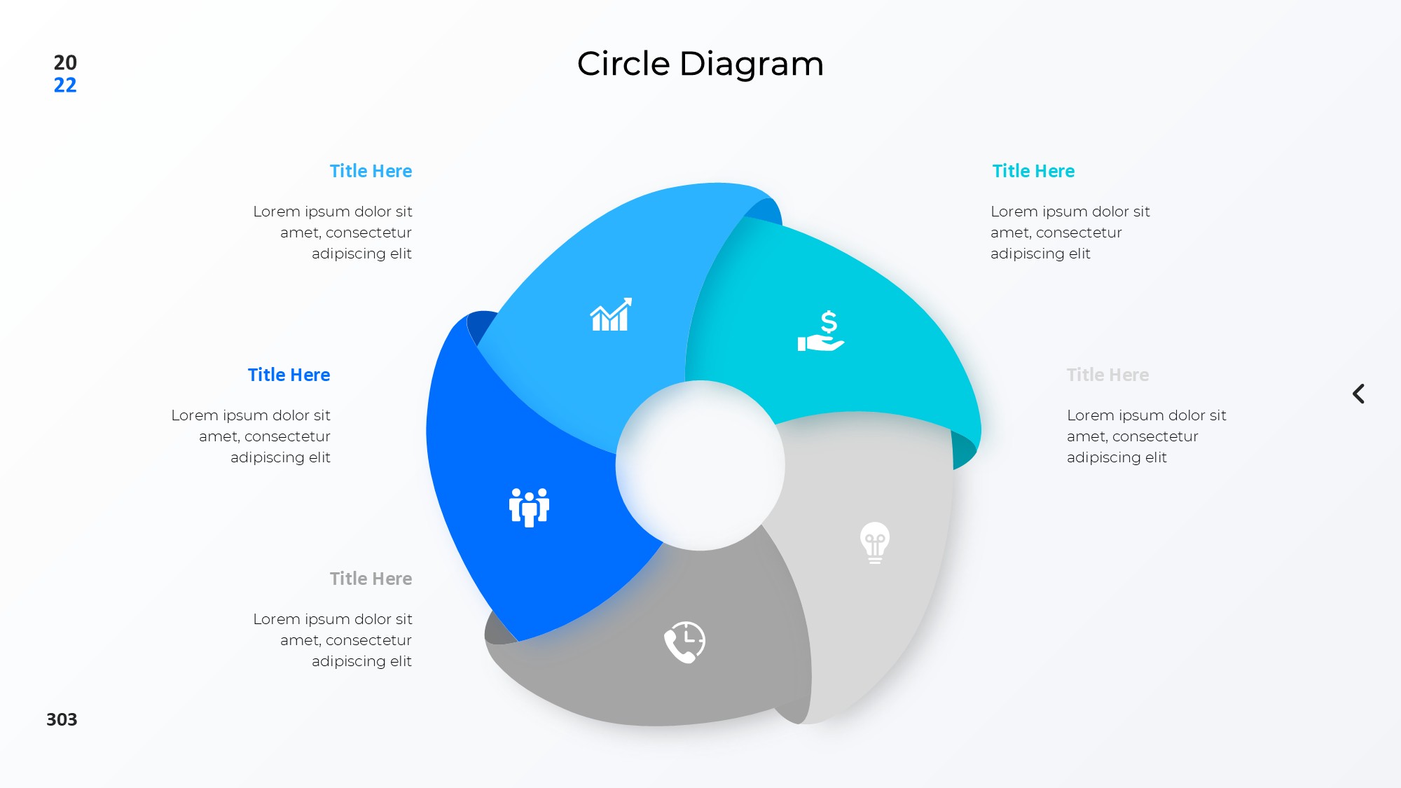 圆形循环图形信息图示PPT模板