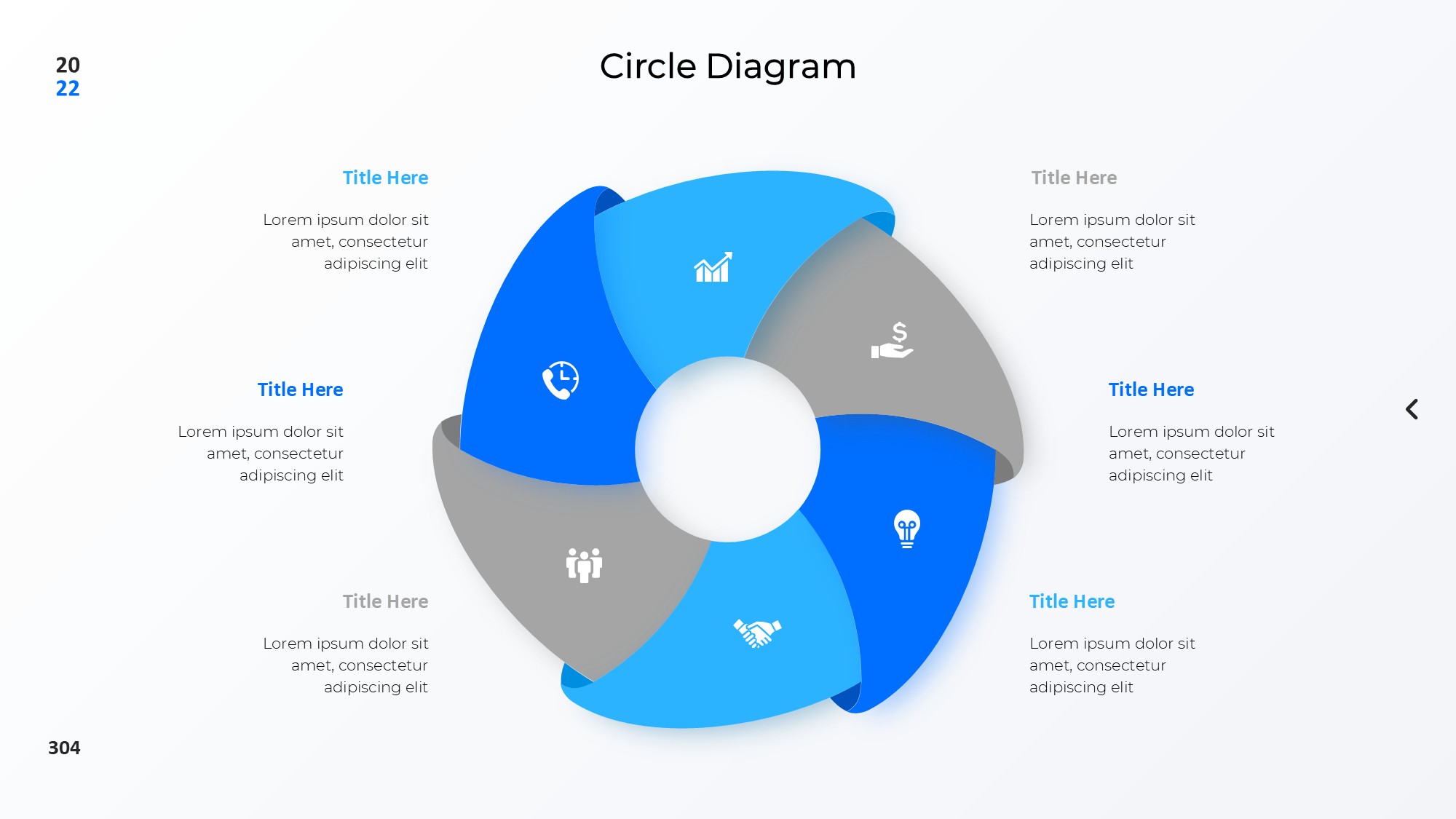 圆形循环图形信息图示PPT模板