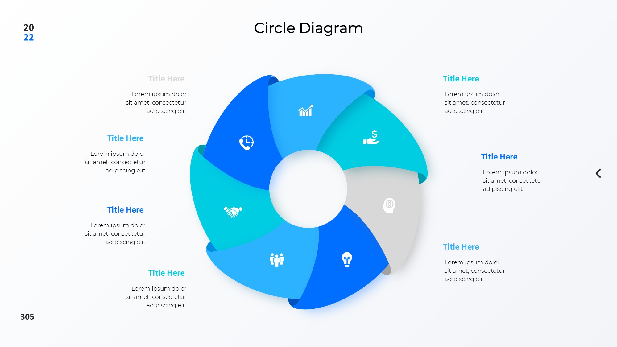 圆形循环图形信息图示PPT模板