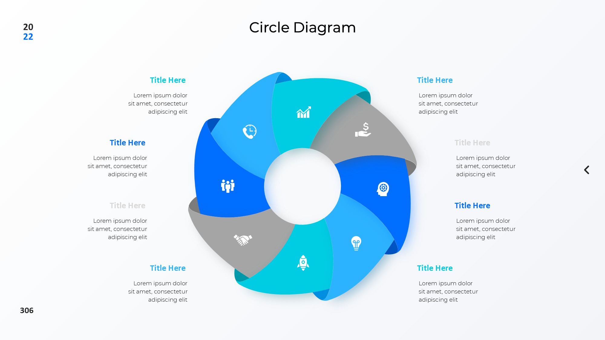 圆形循环图形信息图示PPT模板