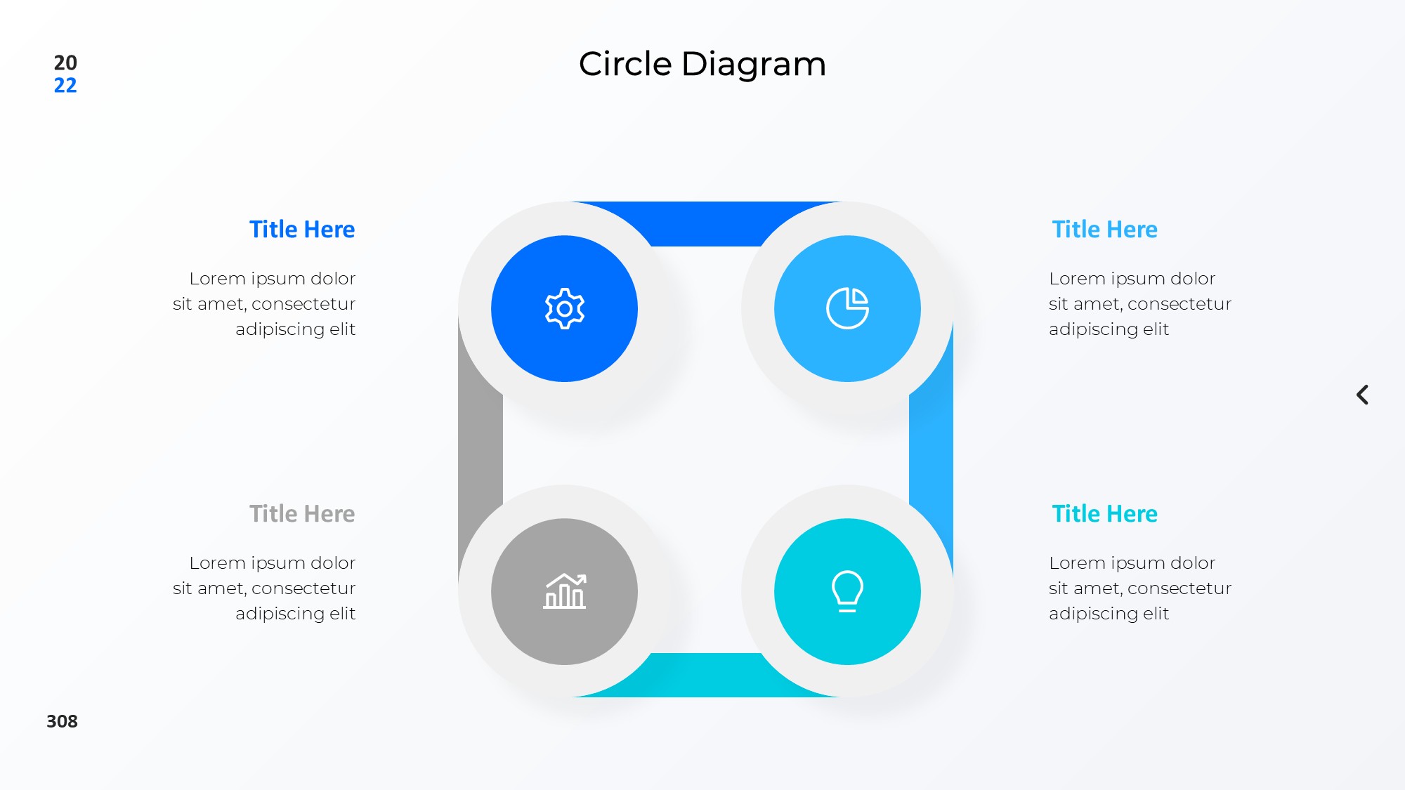 圆形循环图形信息图示PPT模板