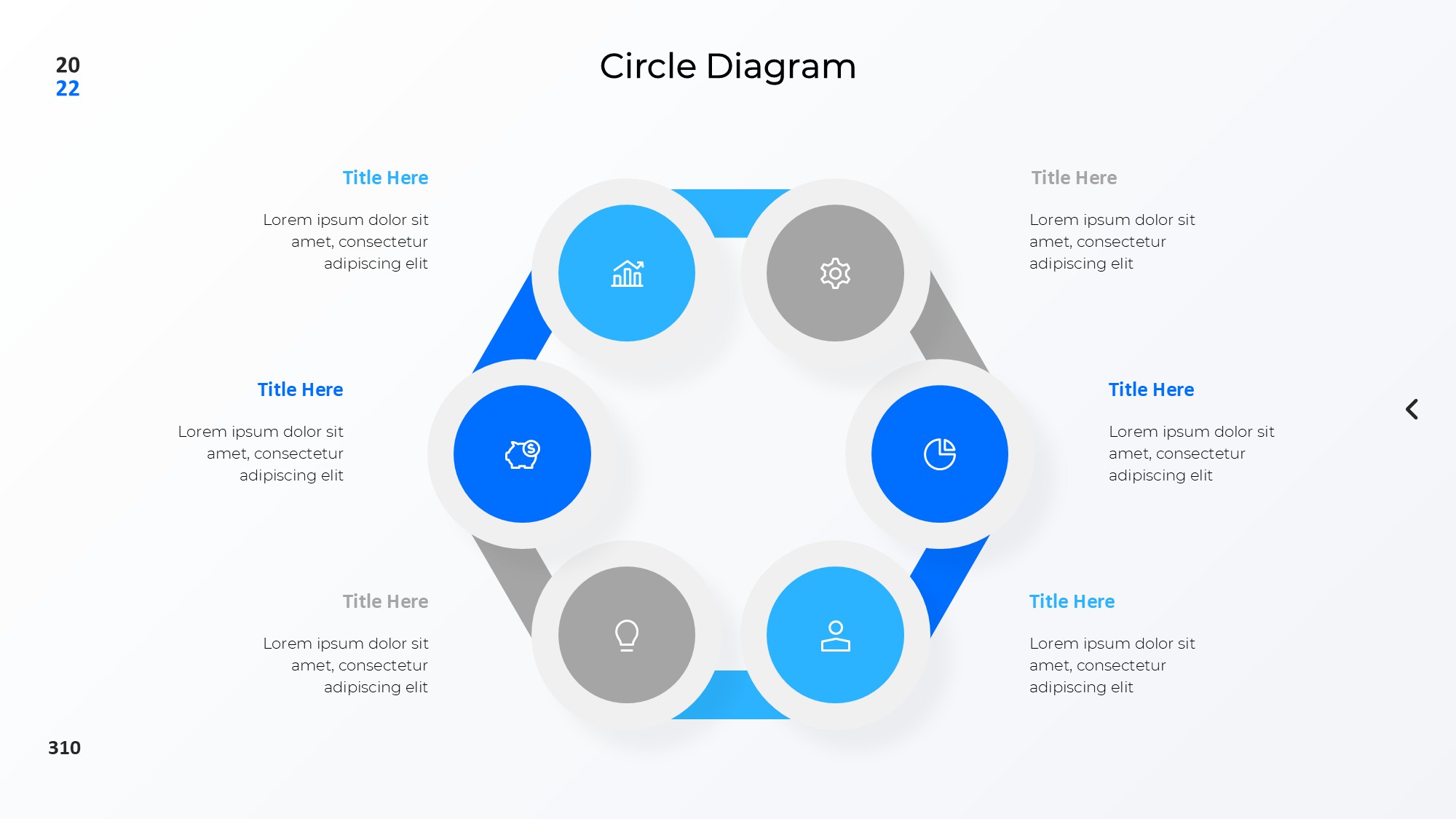 圆形循环图形信息图示PPT模板