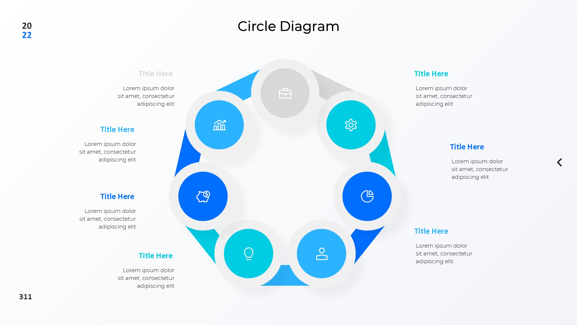 圆形循环图形信息图示PPT模板