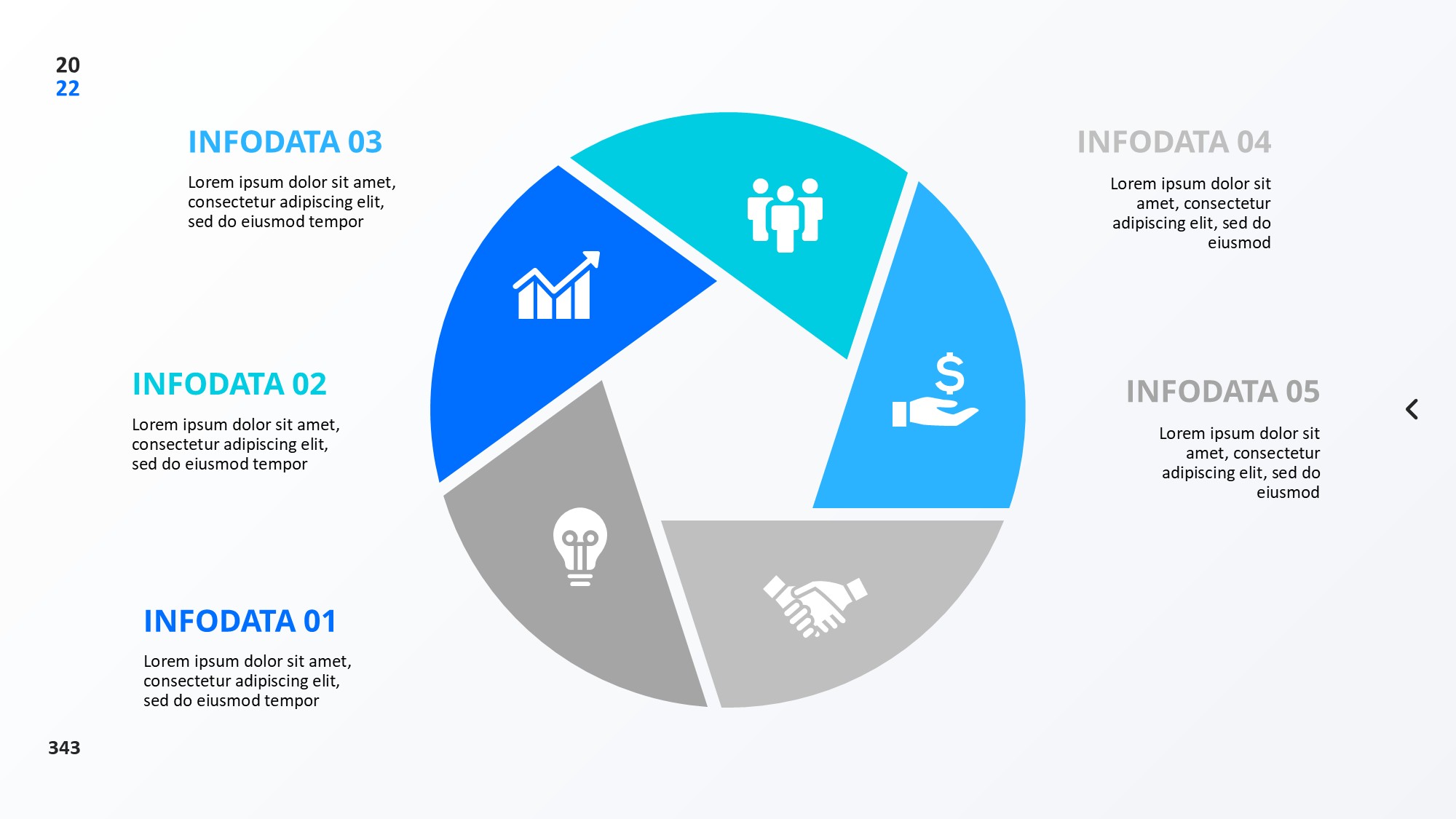 圆形循环图形信息图示PPT模板