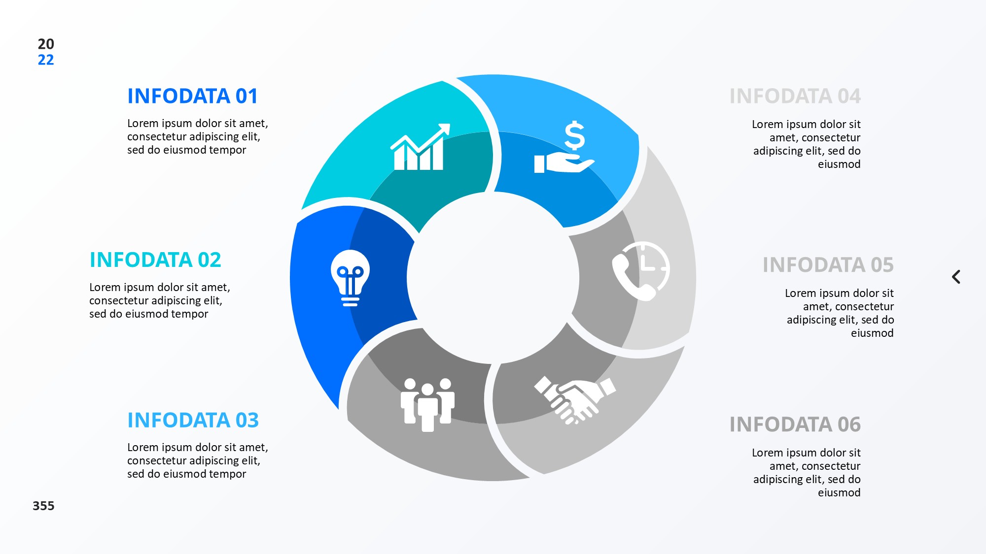 圆形循环图形信息图示PPT模板