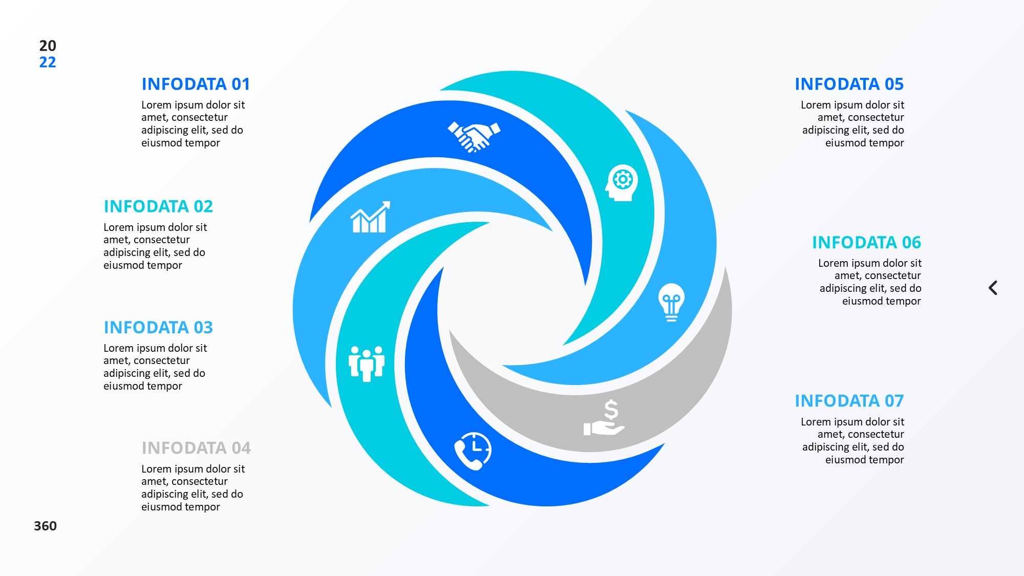 圆形循环图形信息图示PPT模板