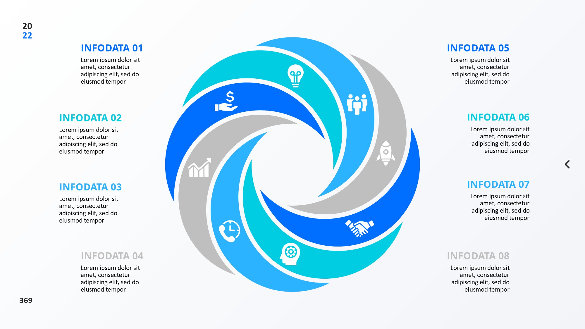 圆形循环图形信息图示PPT模板