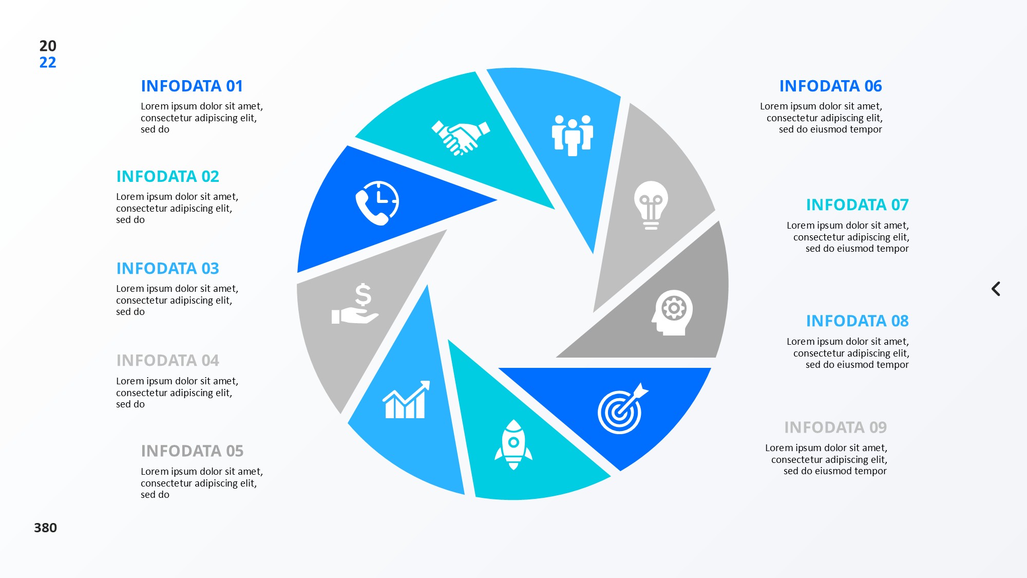 圆形循环图形信息图示PPT模板