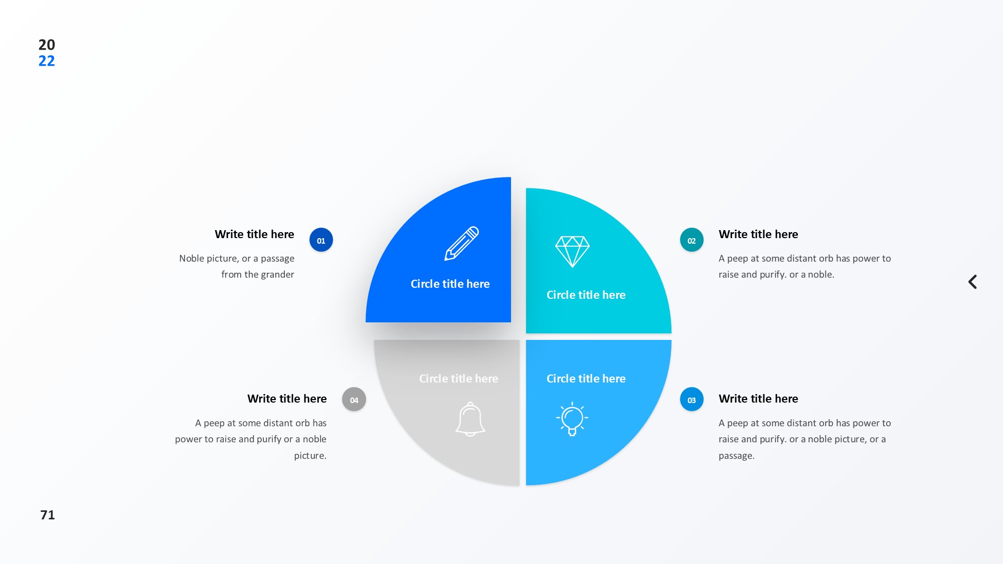 圆形循环图形信息图示PPT模板