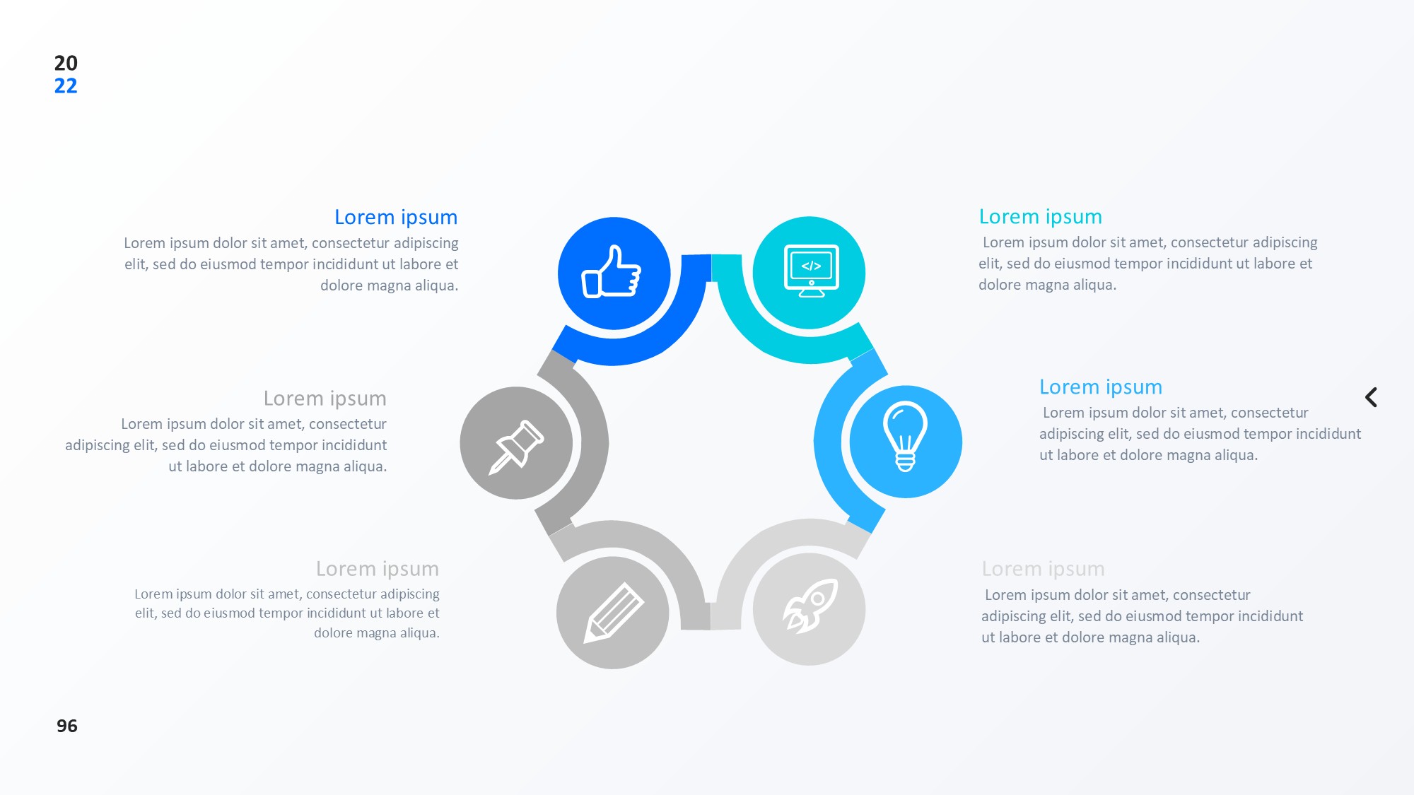 圆形循环图形信息图示PPT模板