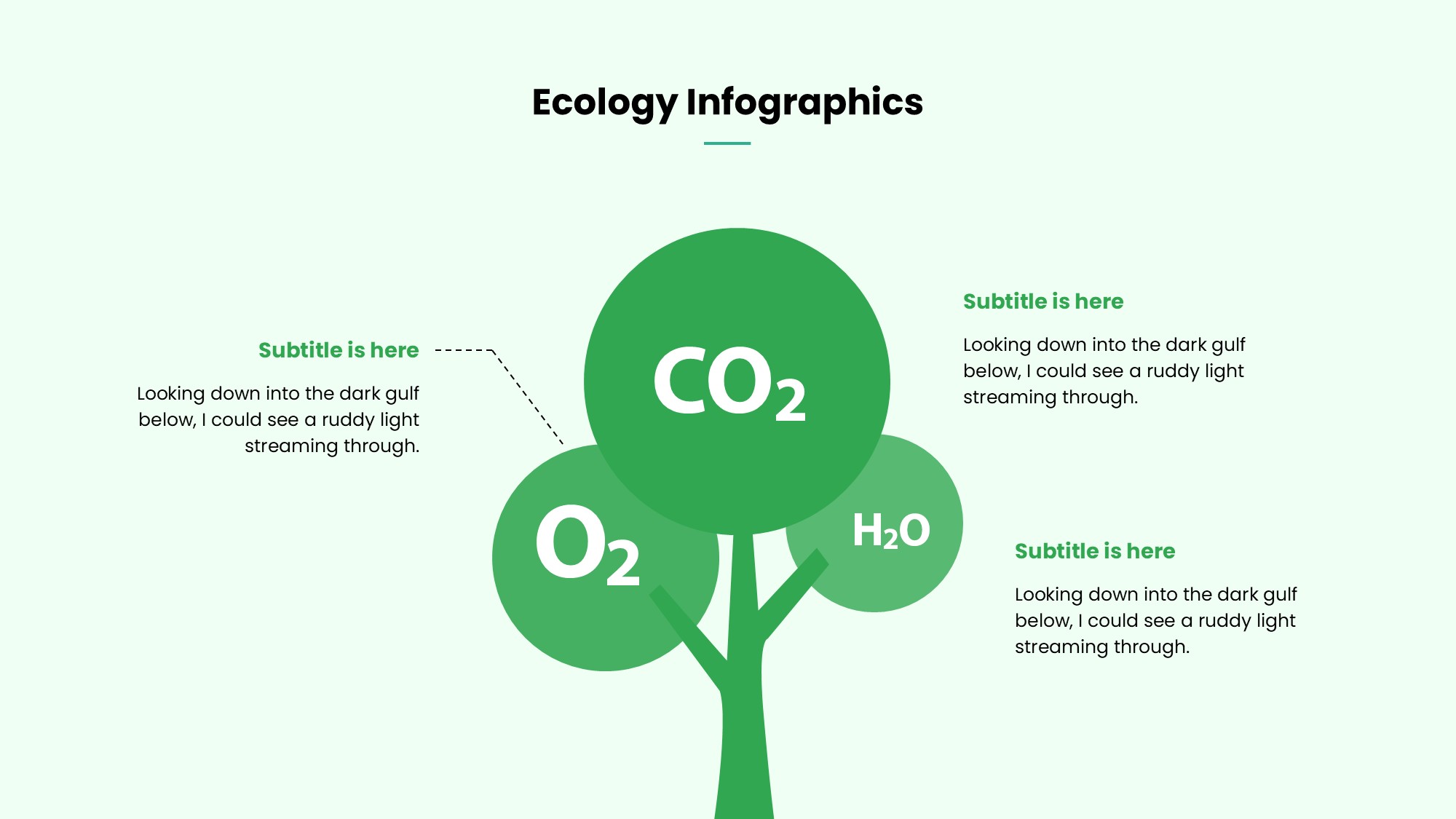 绿色环保图形信息图示PPT模板