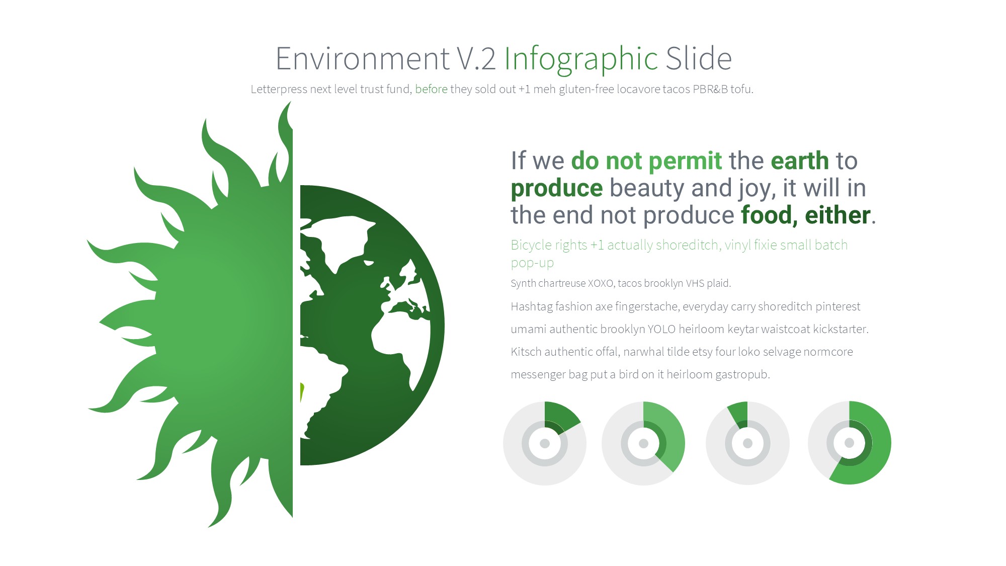 绿色环保图形信息图示PPT模板