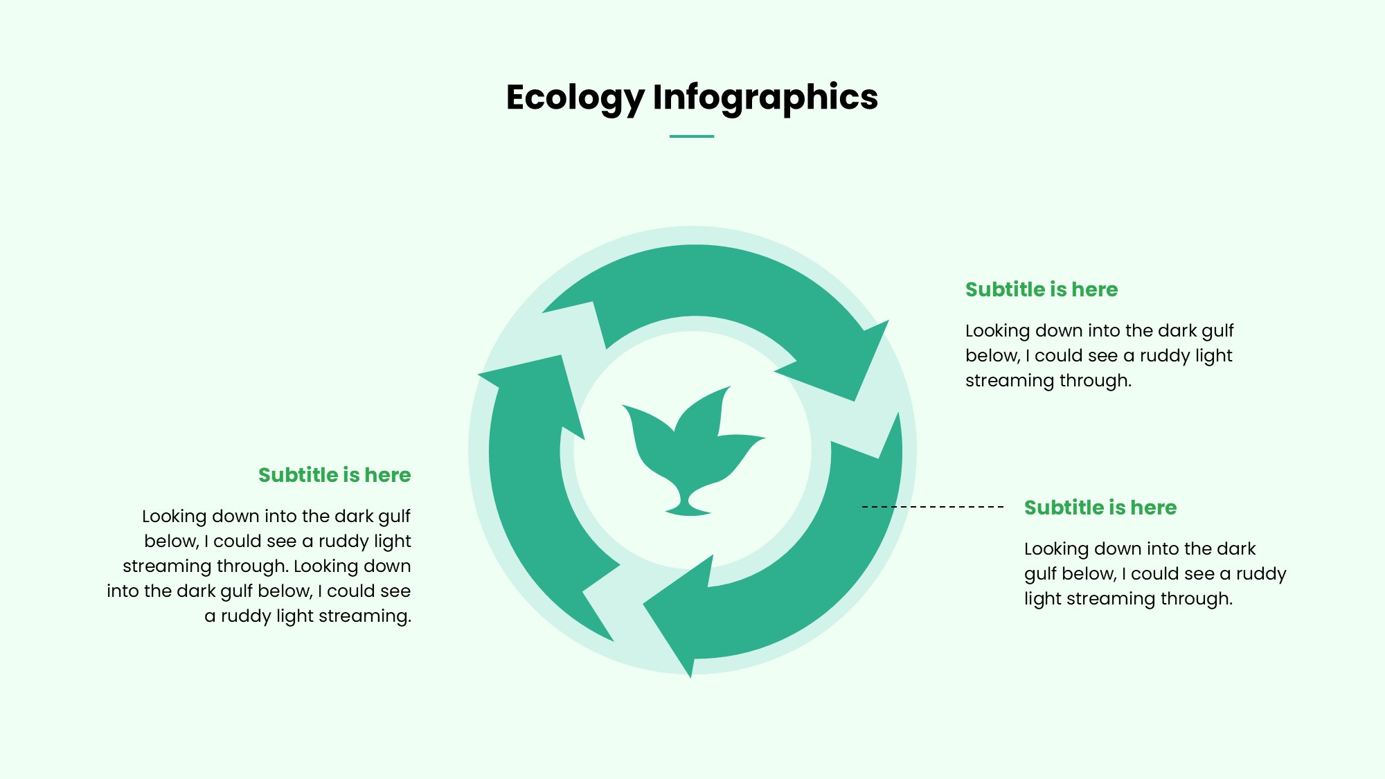 绿色环保图形信息图示PPT模板