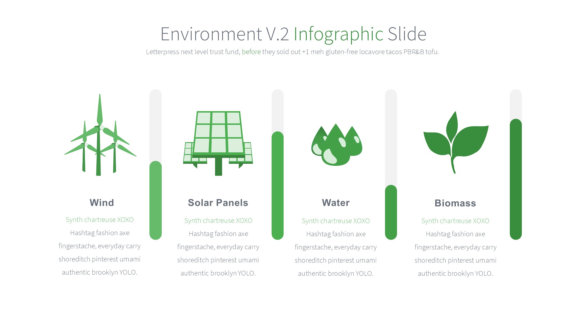 绿色环保图形信息图示PPT模板
