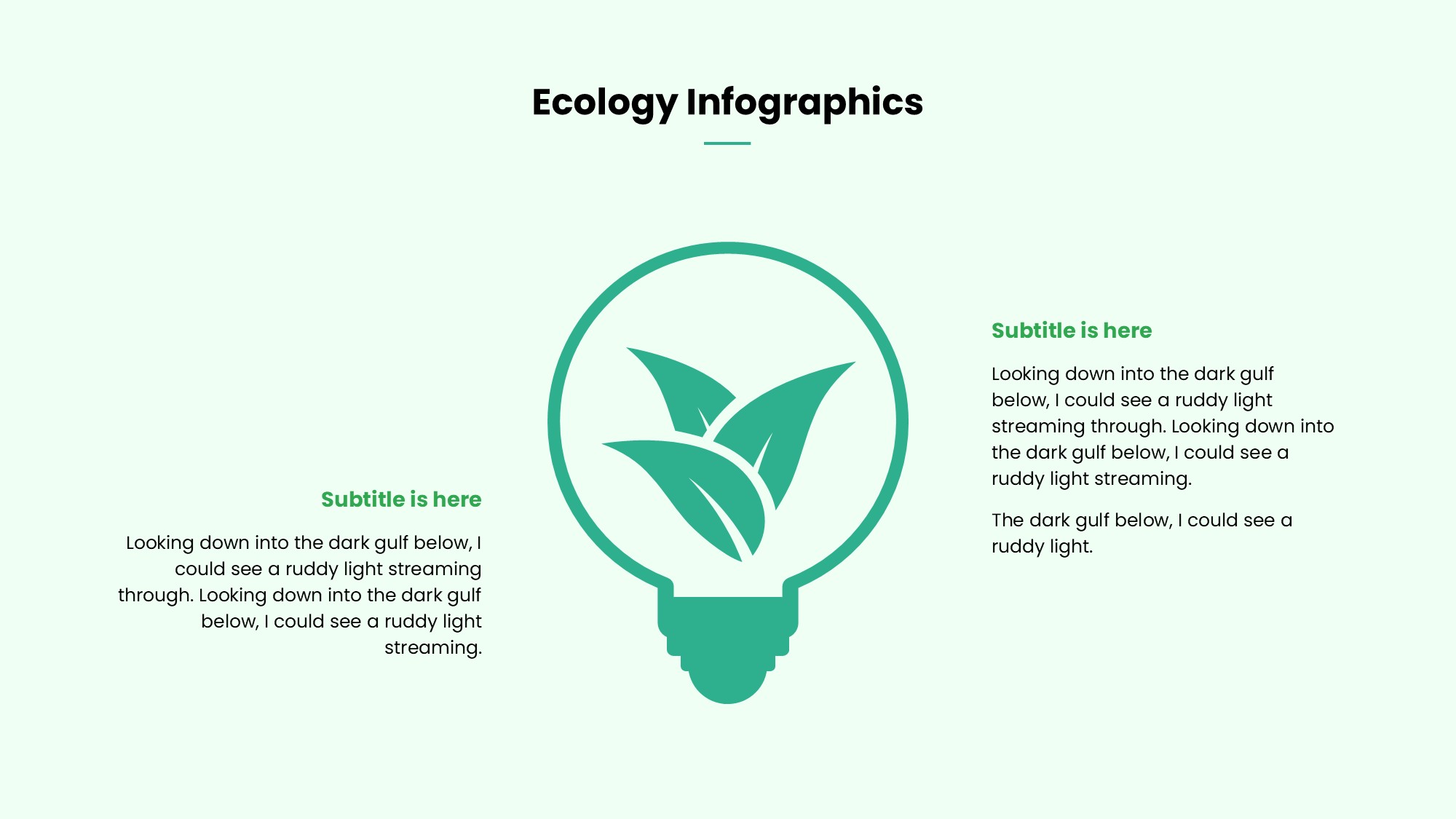 绿色环保图形信息图示PPT模板