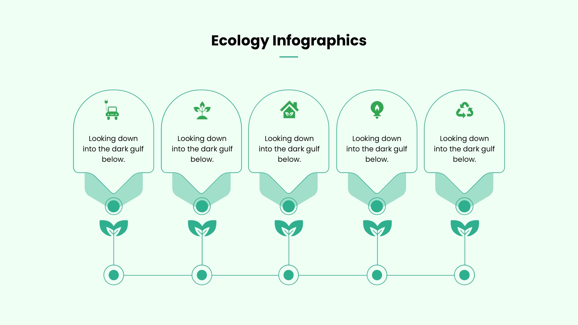 绿色环保图形信息图示PPT模板