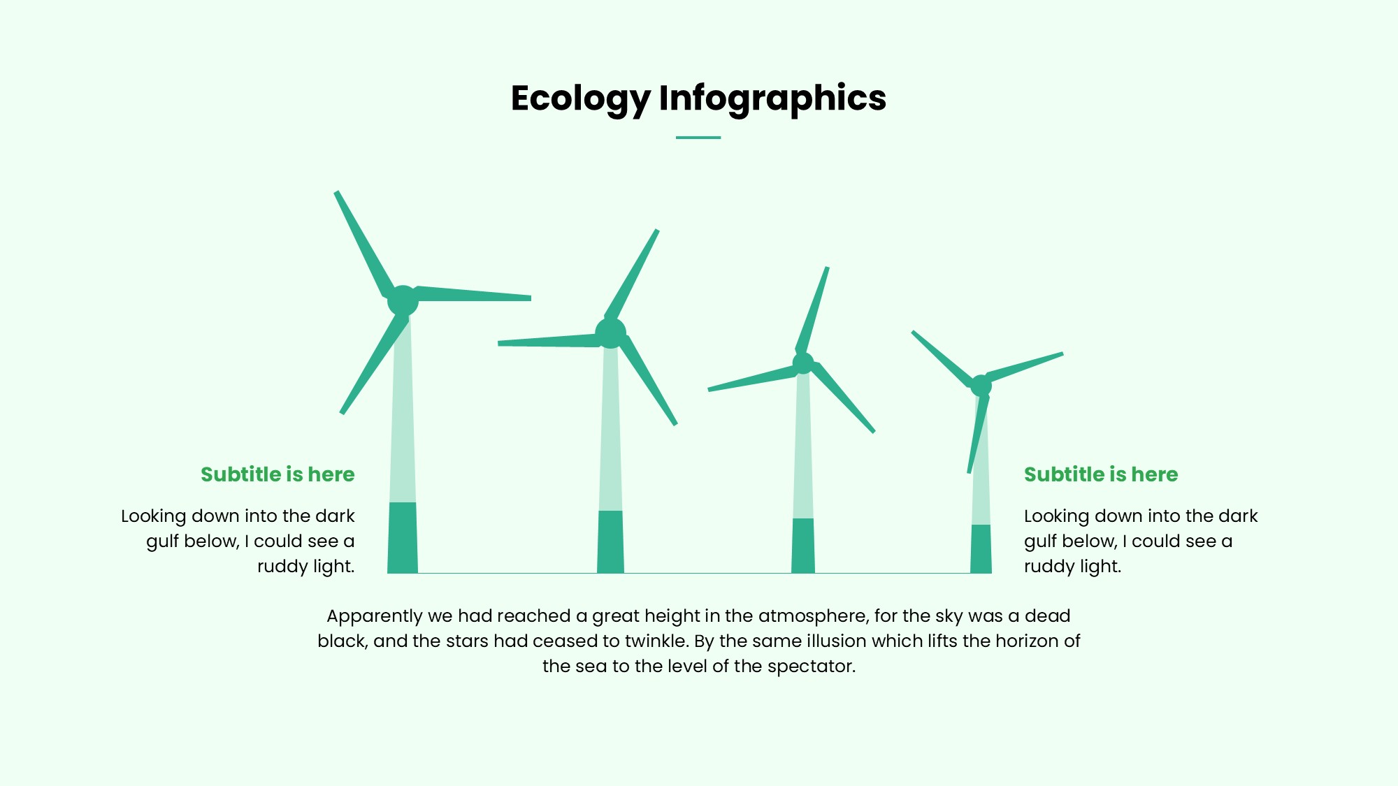 绿色环保图形信息图示PPT模板